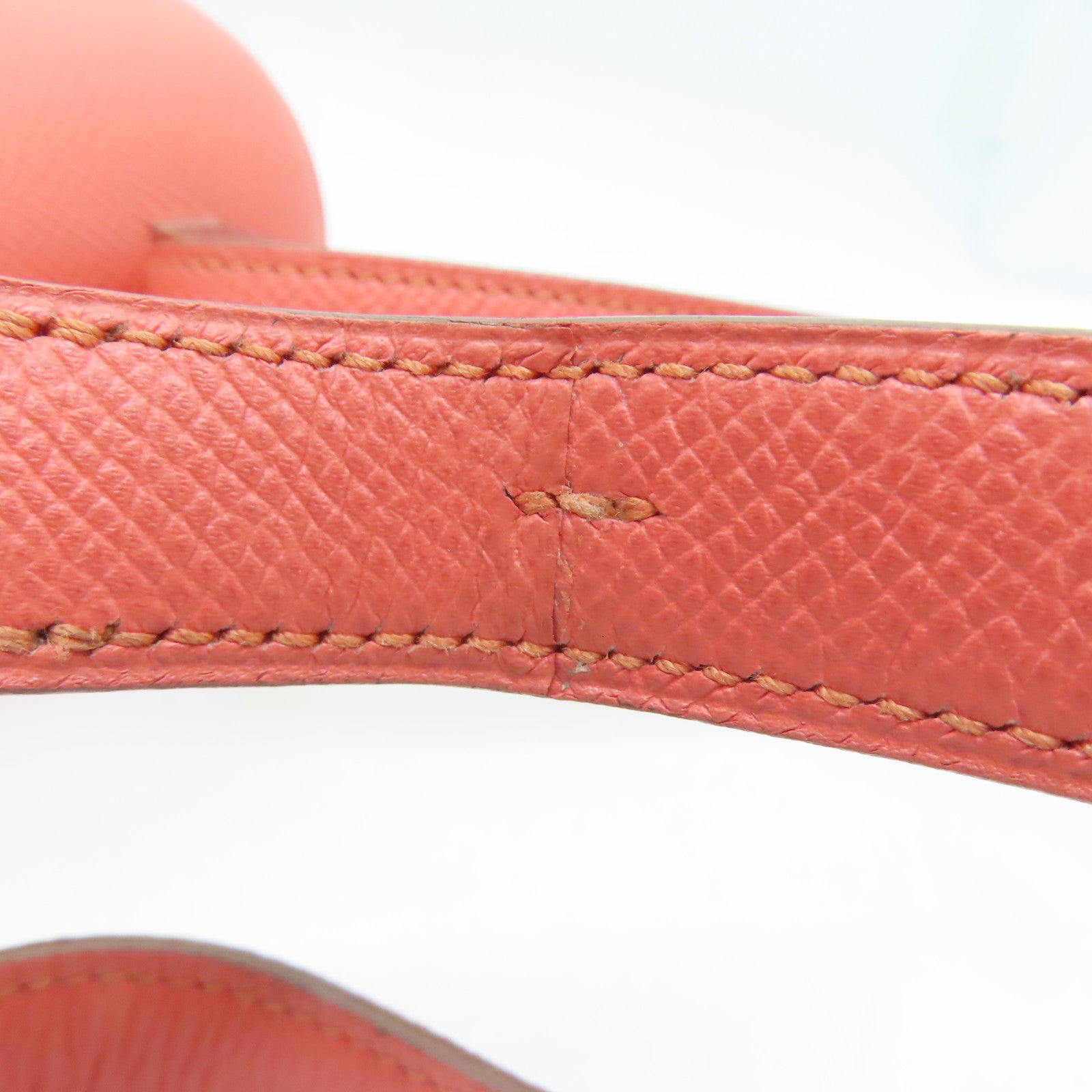 HERMES Epsom皮革Constance 24银扣肩背袋Flamingo