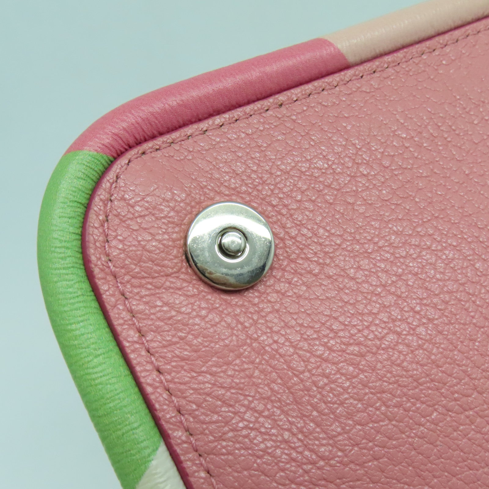 Miu Miu 牛皮皮革Chain Shoulder Bag銀扣鏈帶肩背袋粉紅色