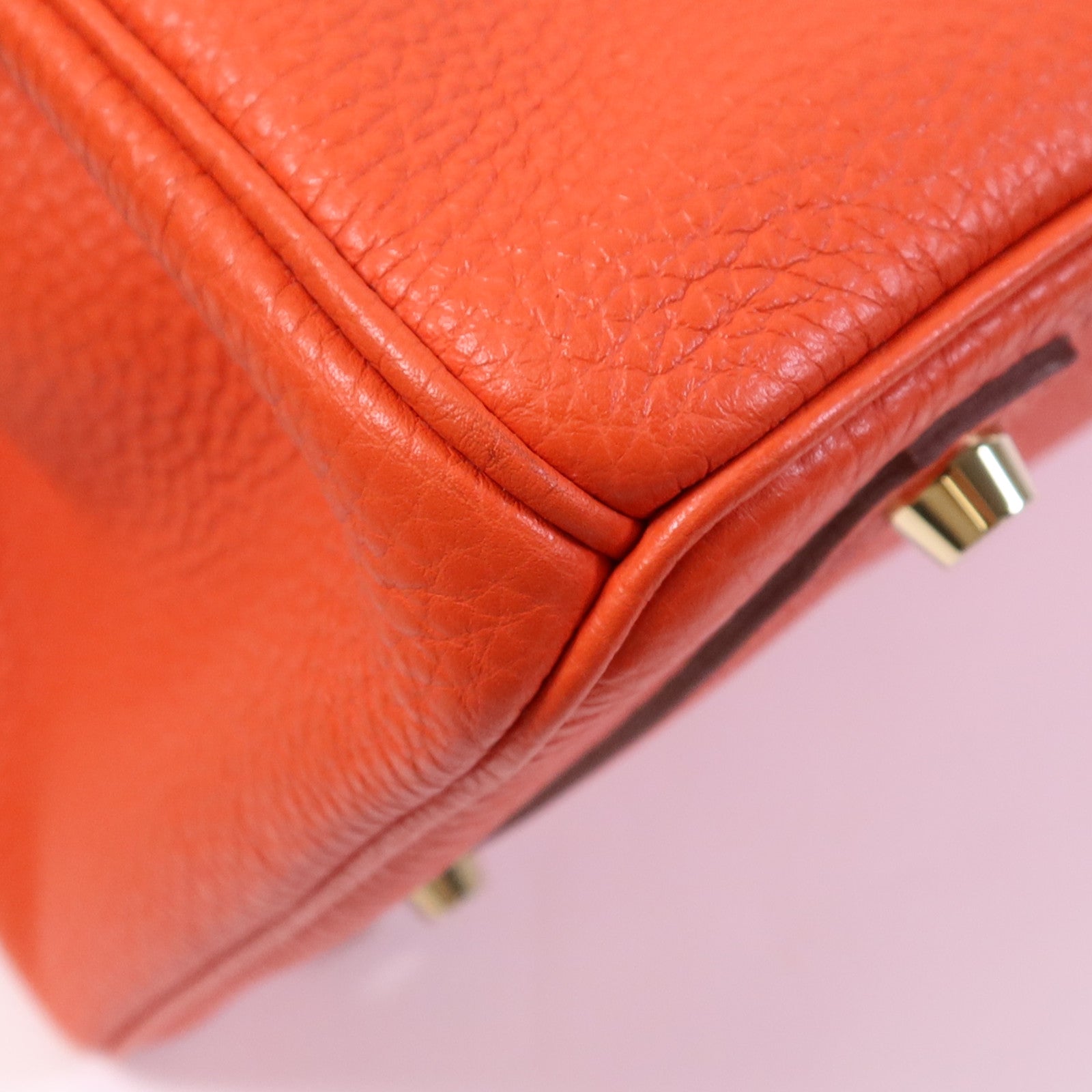 HERMES Togo皮革Birkin 35金扣手挽袋Rouge Tomate
