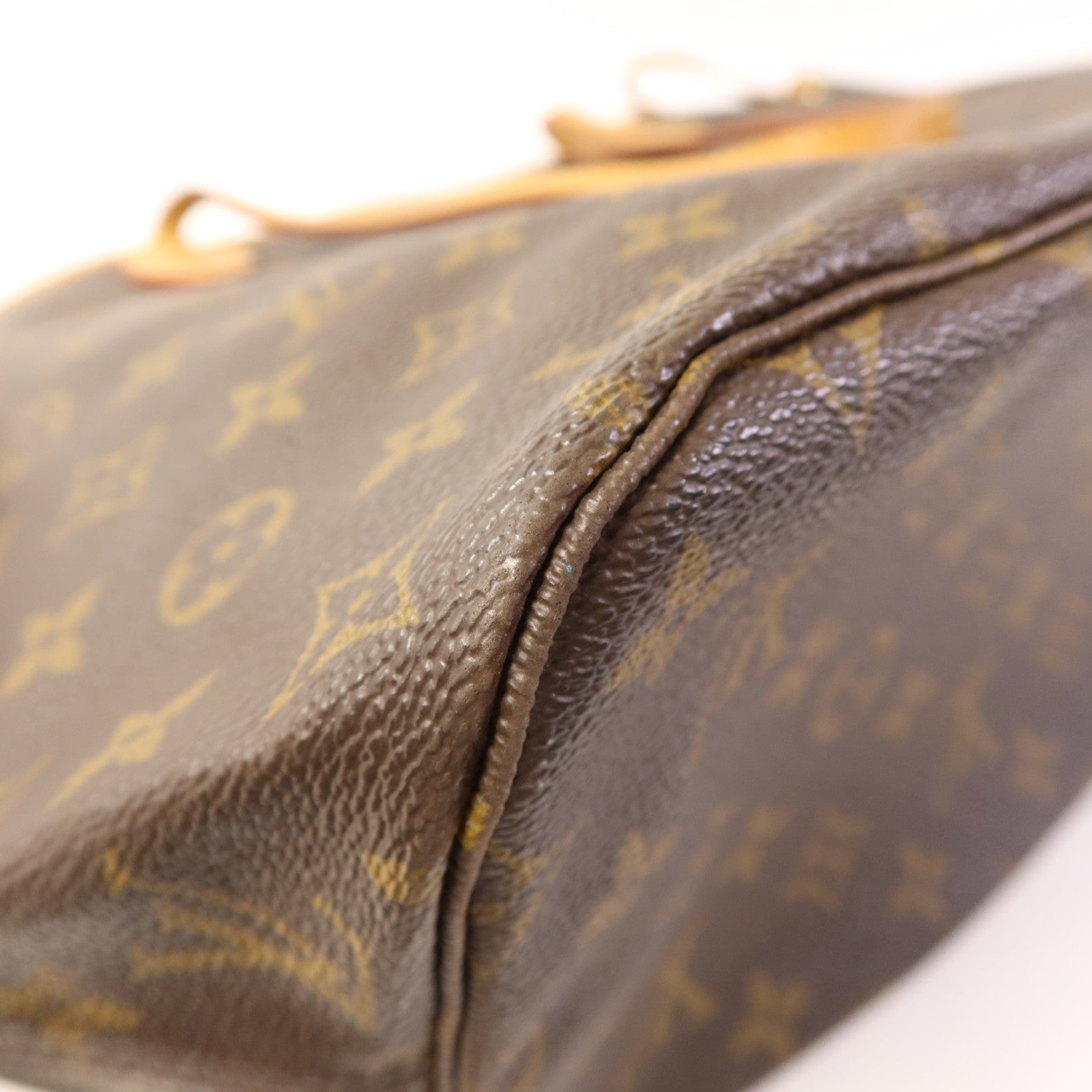 LOUIS VUITTON Monogram Neverfull MM金扣手挽袋