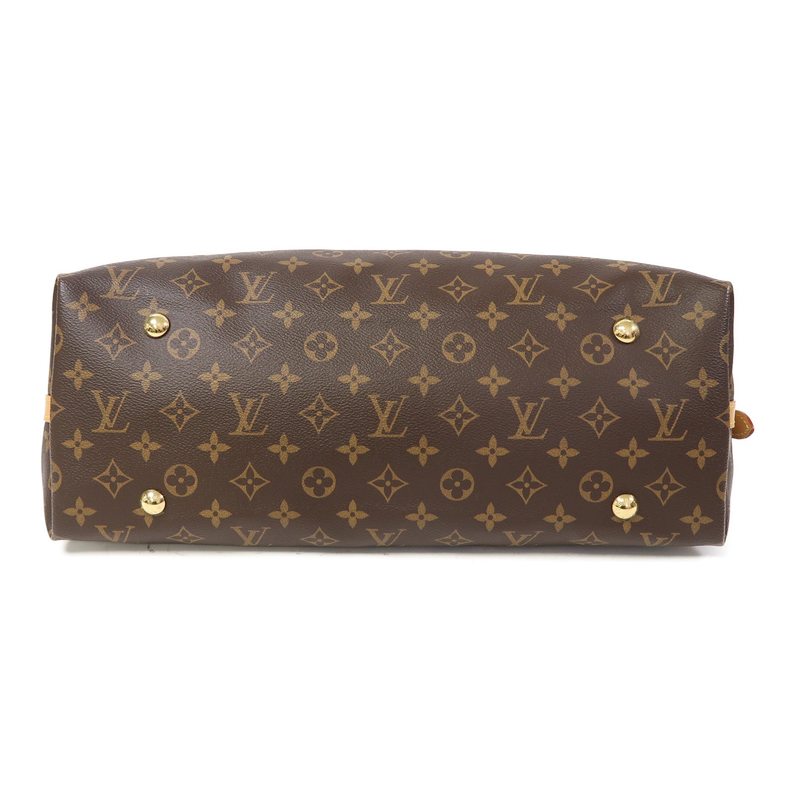 LOUIS VUITTON Monogram Carryall MM金扣肩背袋啡色