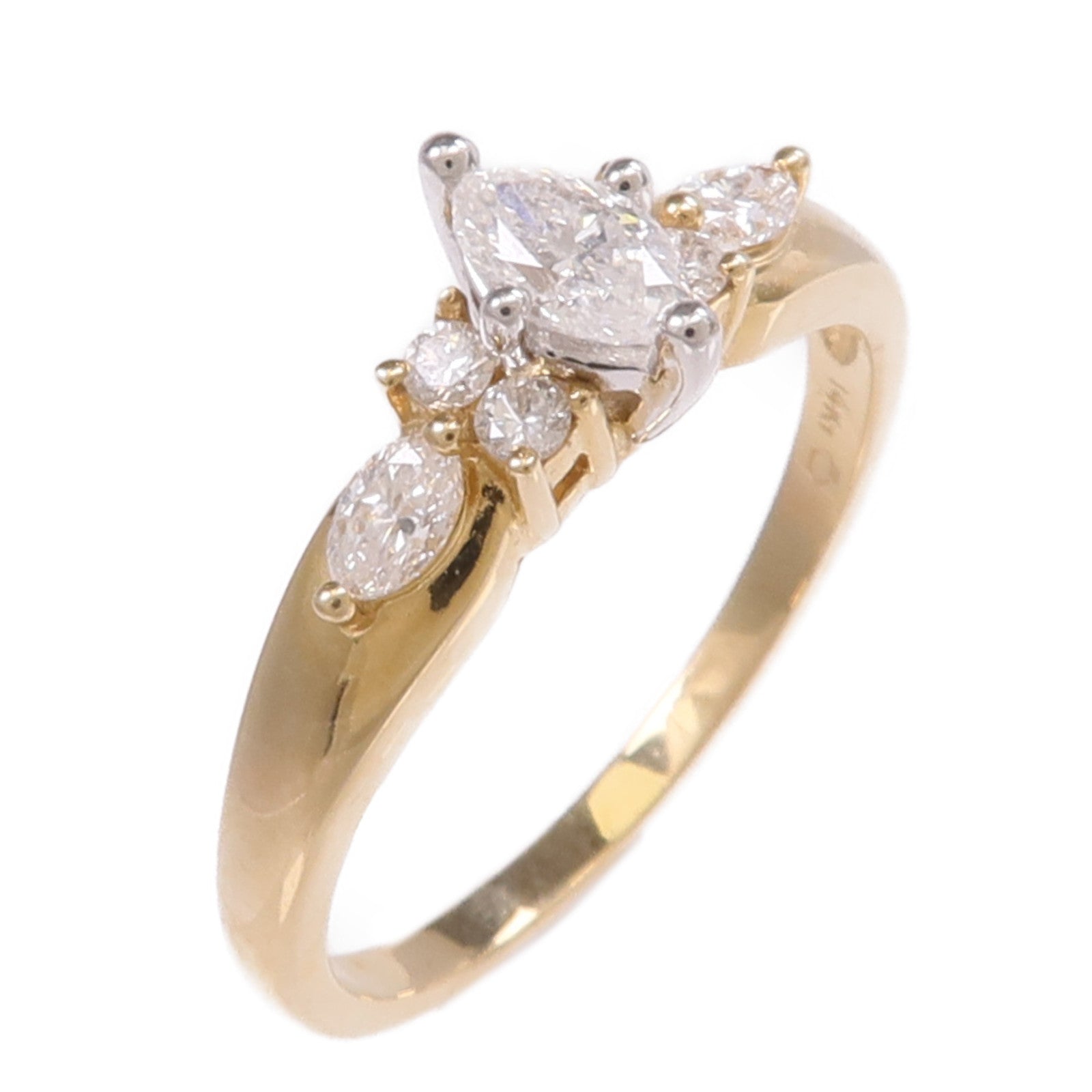 JEWELRY 14K黃金/白金Diamond Ring鑽石戒指US#6.75