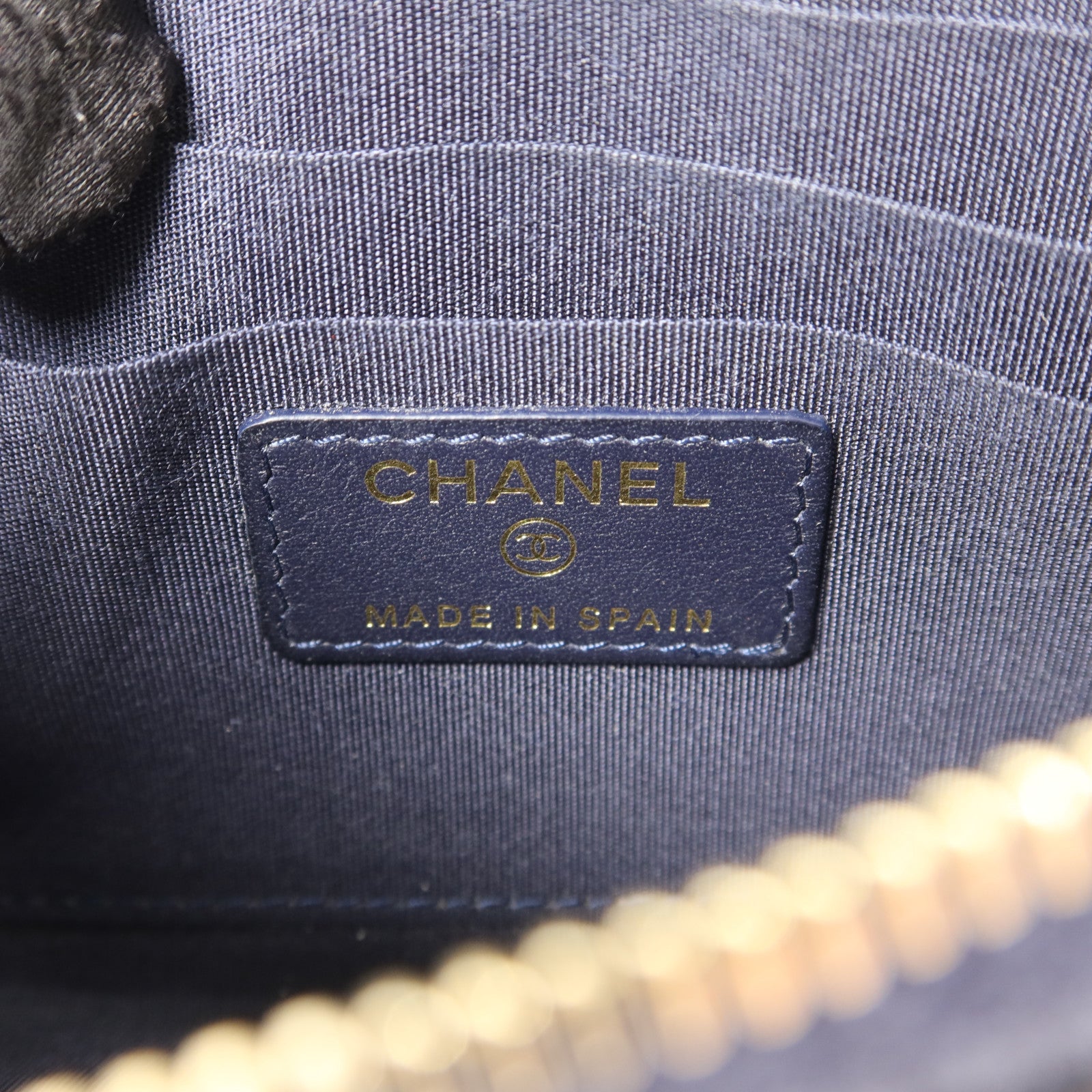 CHANEL 羊皮皮革Boy Zipper Long Wallet長錢包