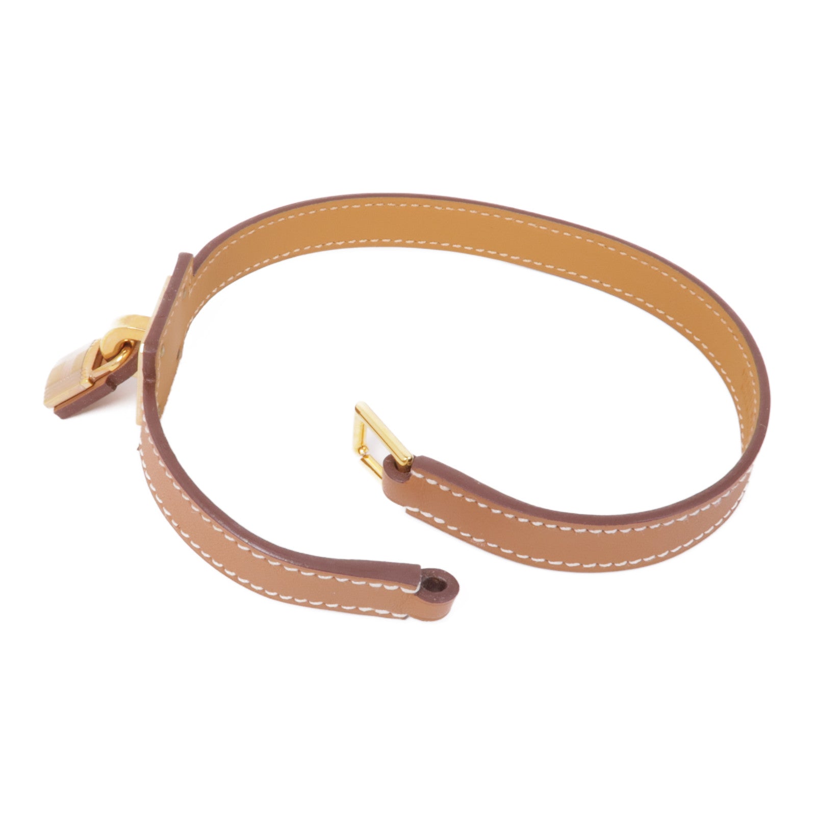 HERMES Swift皮革O'Kelly Bracelet金扣手鐲Gold