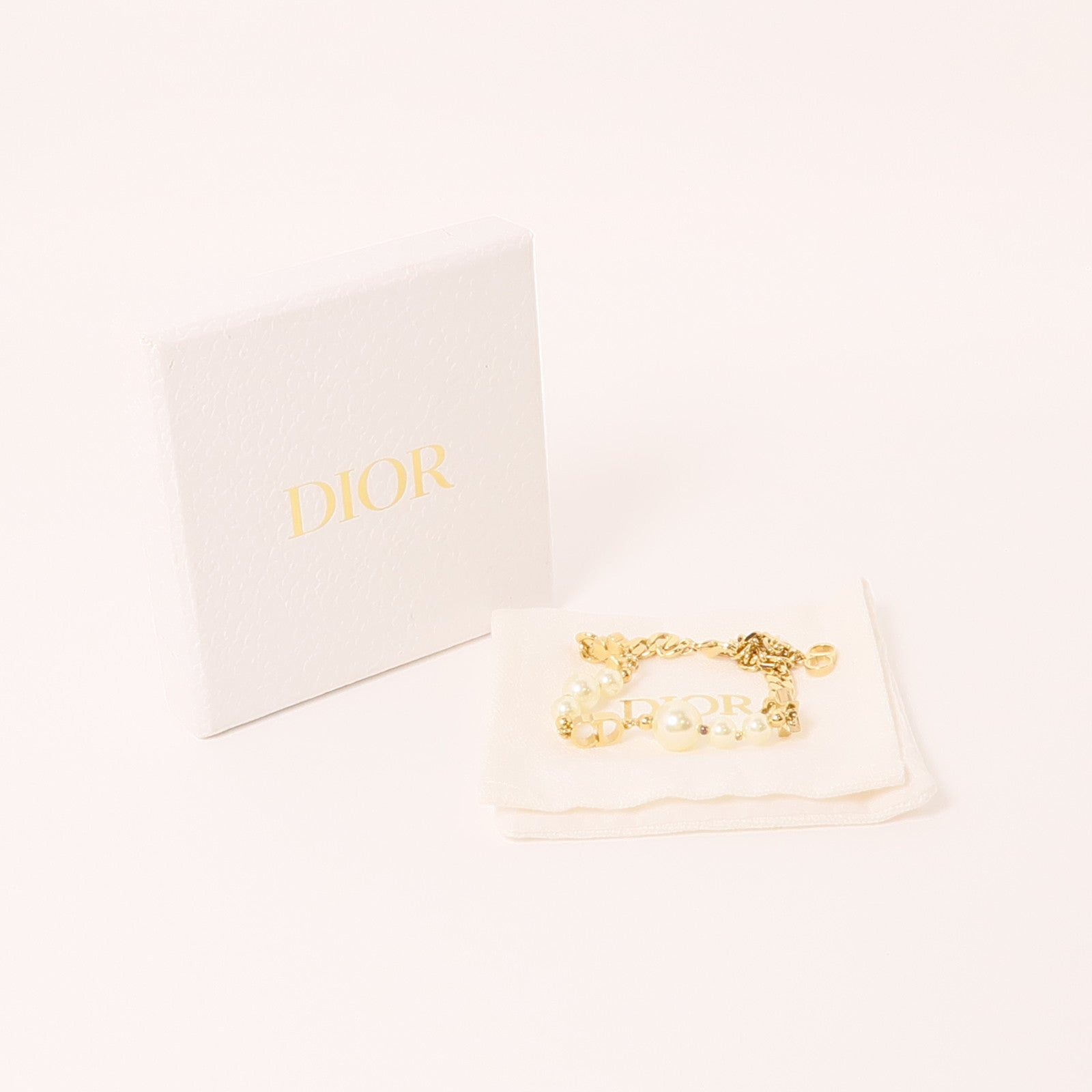 Dior 金屬Bracelet手鏈金色/白色
