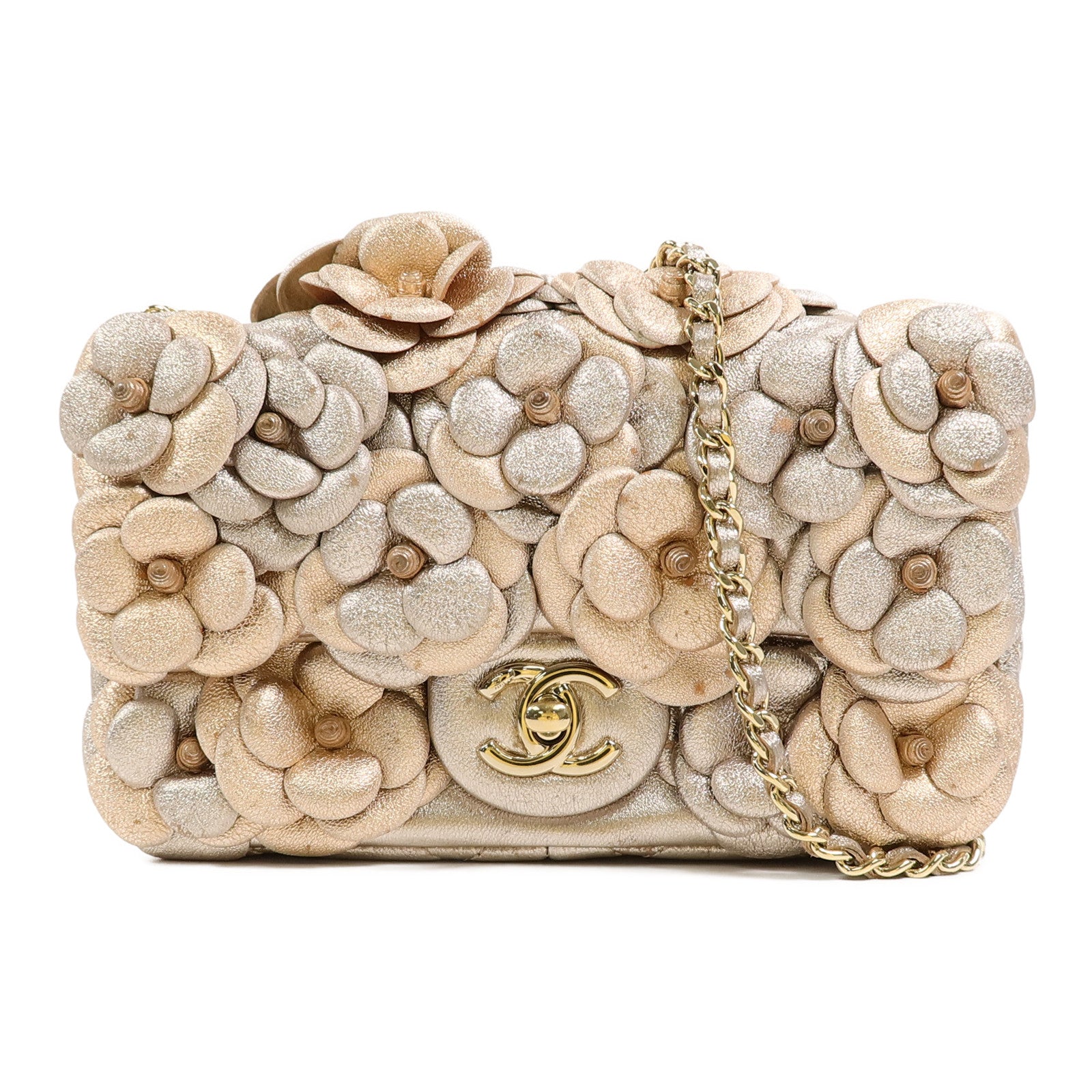 CHANEL 牛皮皮革Shoulder Chain Bag鏈帶肩背袋