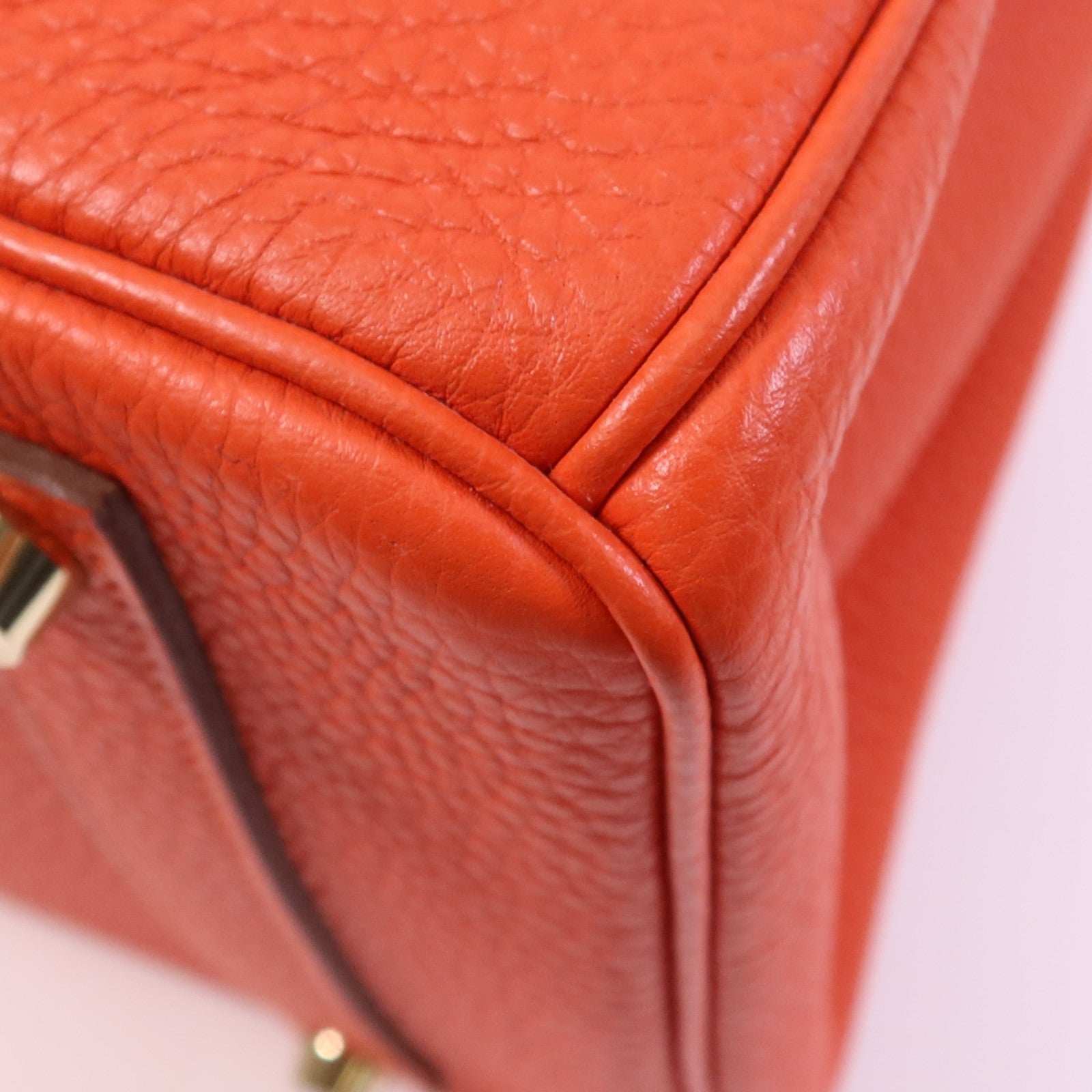 HERMES Togo皮革Birkin 35金扣手挽袋Rouge Tomate