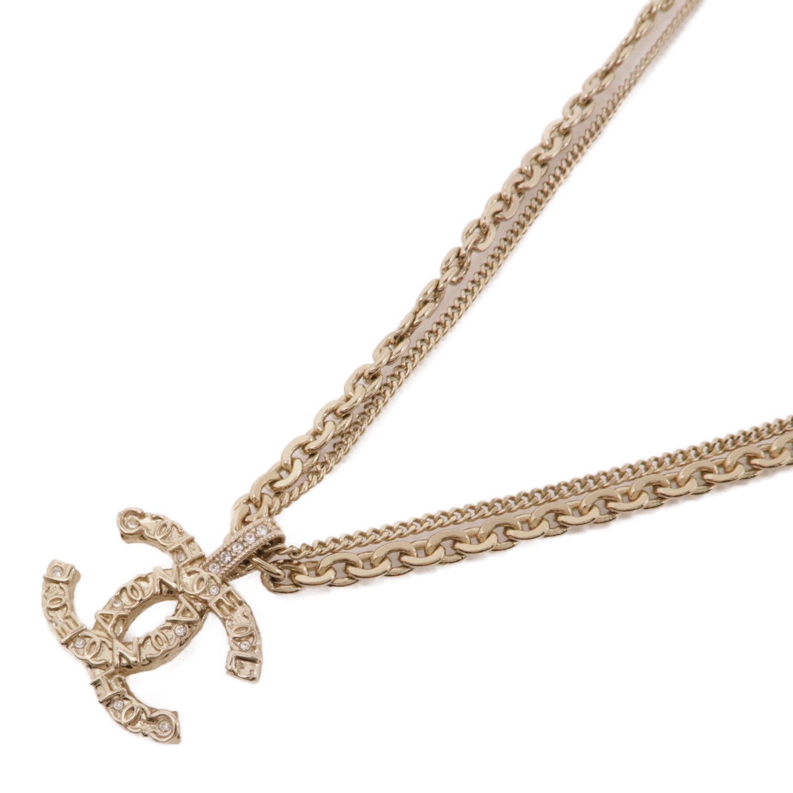 CHANEL 金屬Necklace項鍊金色