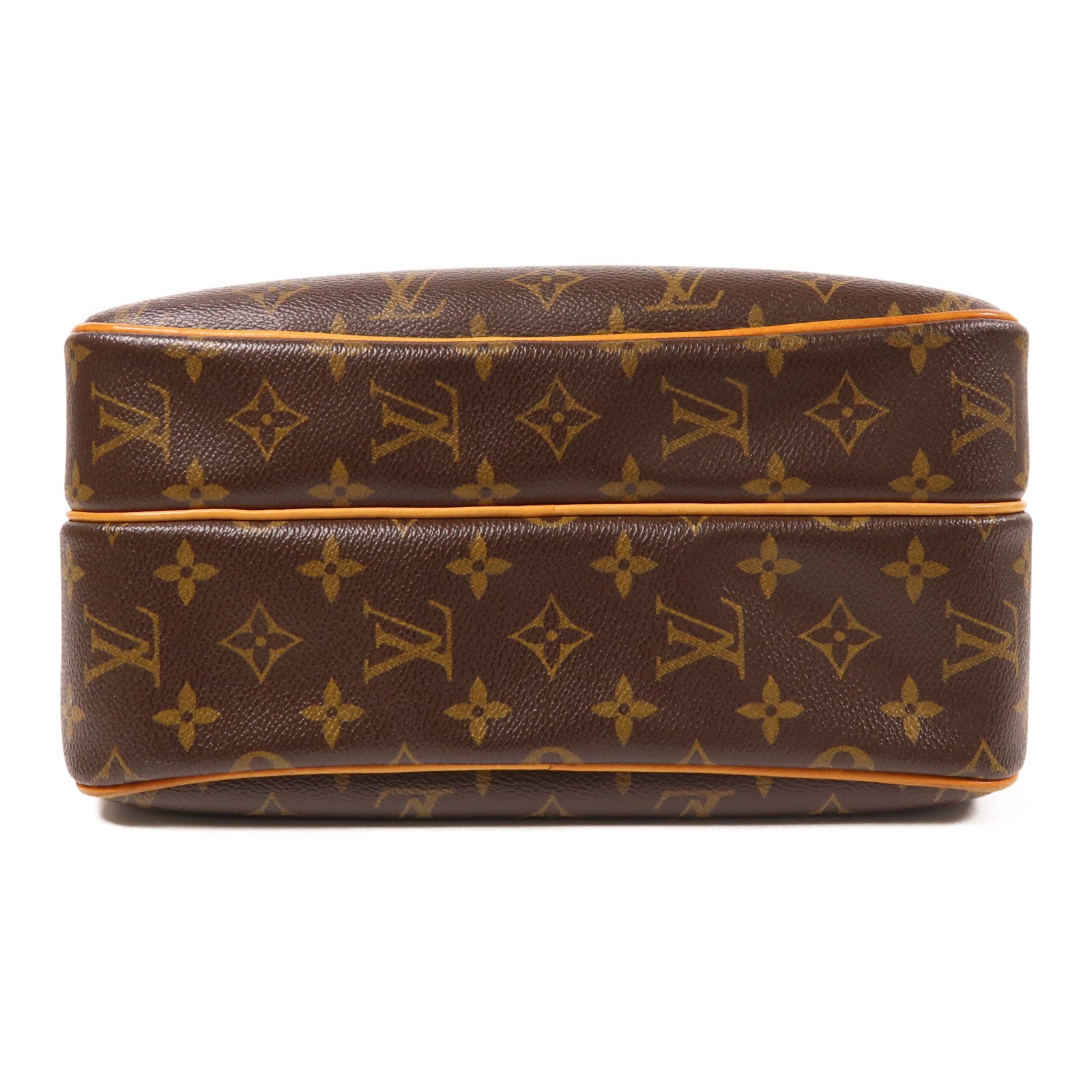 LOUIS VUITTON Monogram Reporter PM金扣肩背袋棕色