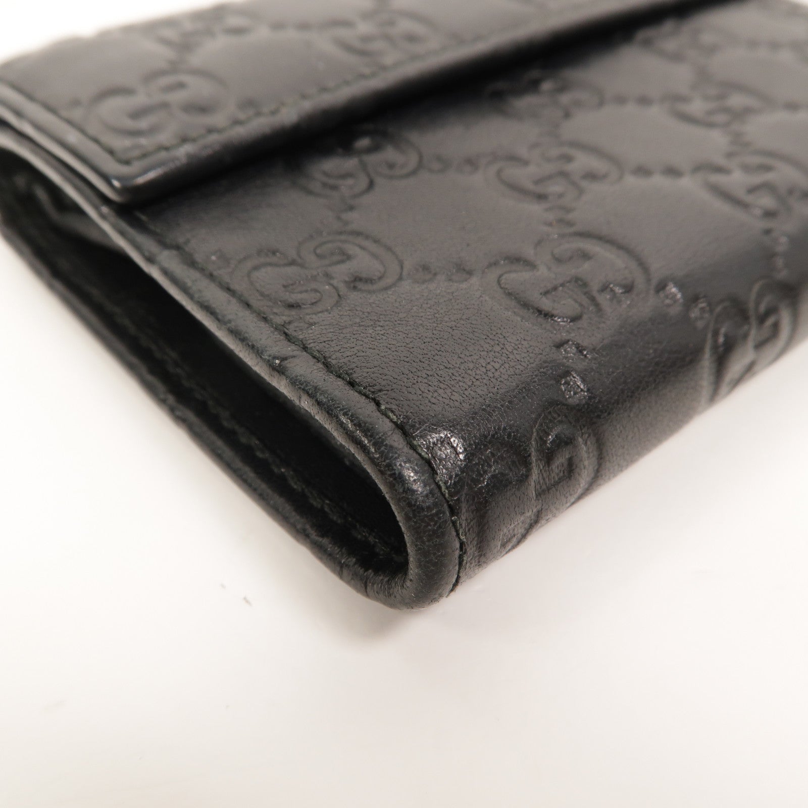 GUCCI 牛皮皮革Guccissima Flap Wallet錢包