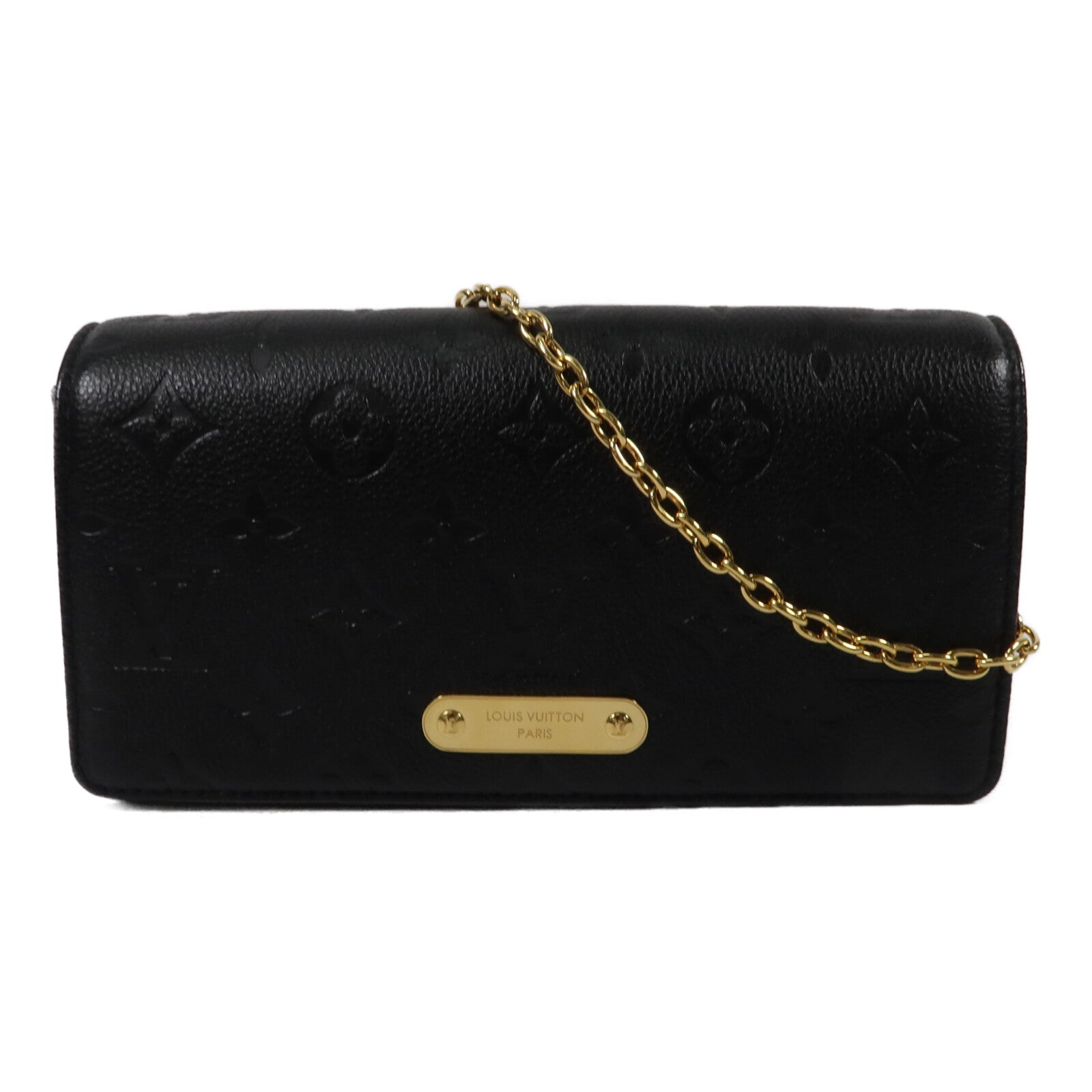 LOUIS VUITTON Monogram Empreinte Wallet On Chain Lily鏈帶肩背袋