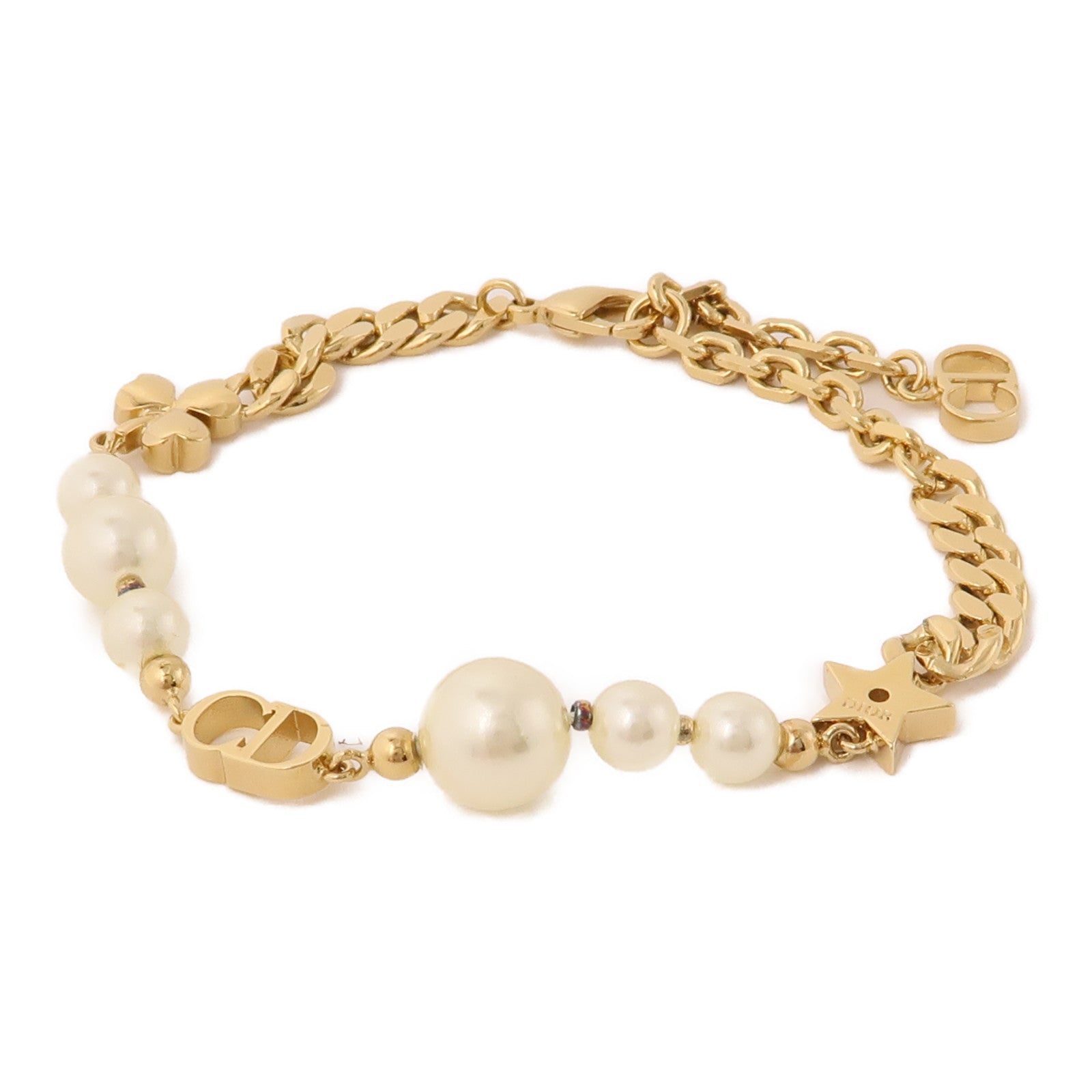 Dior 金屬Bracelet手鏈金色/白色