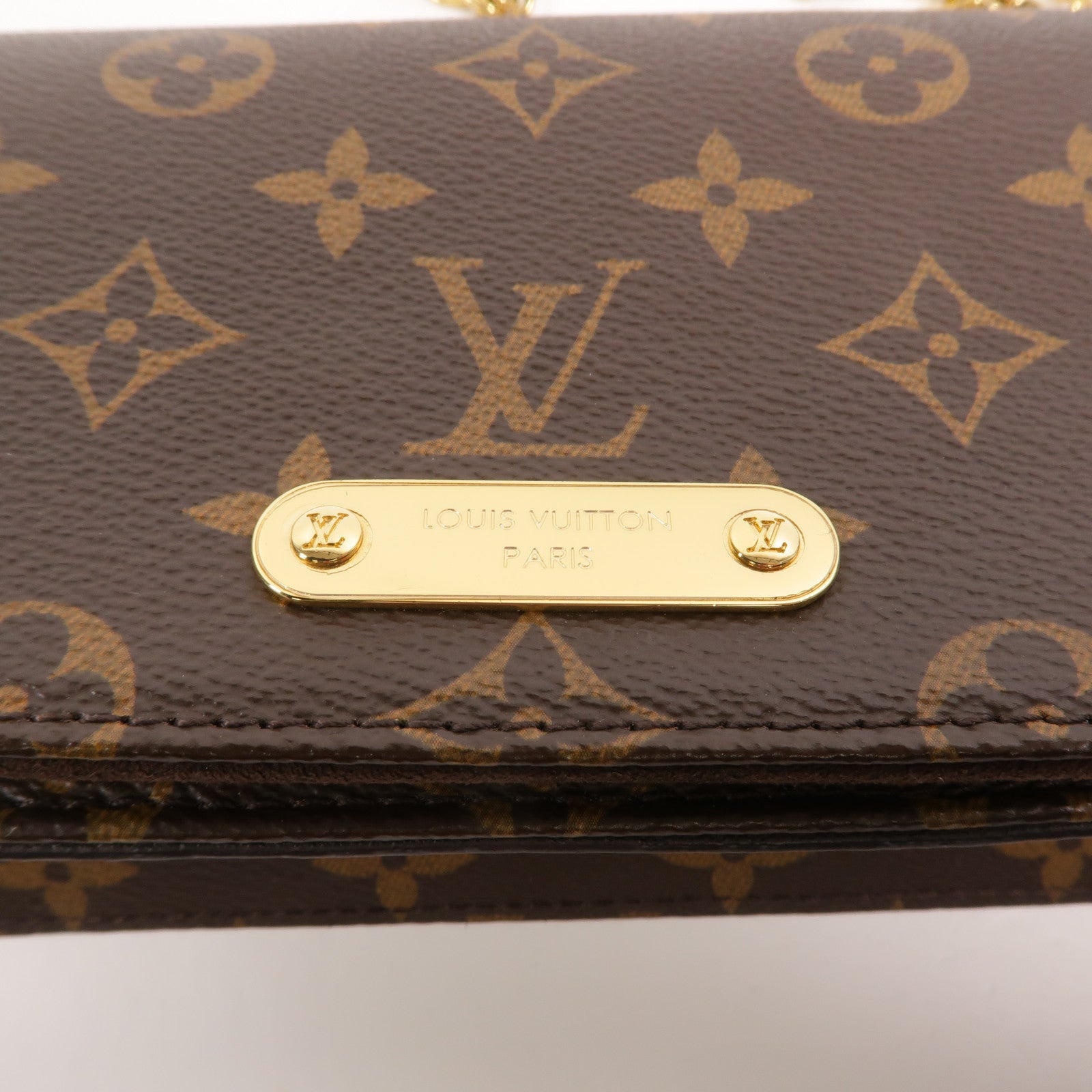 LOUIS VUITTON Monogram Wallet On Chain Lily鏈帶肩背袋