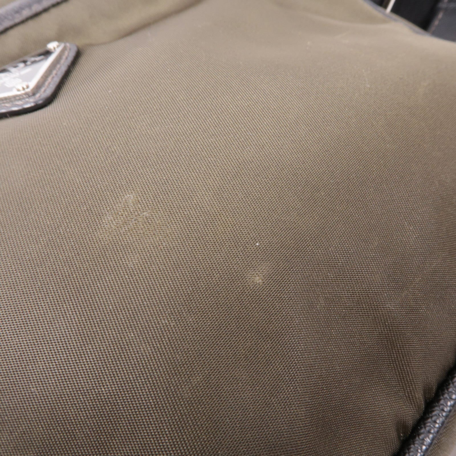 PRADA 帆布Shoulder Bag銀扣肩背袋