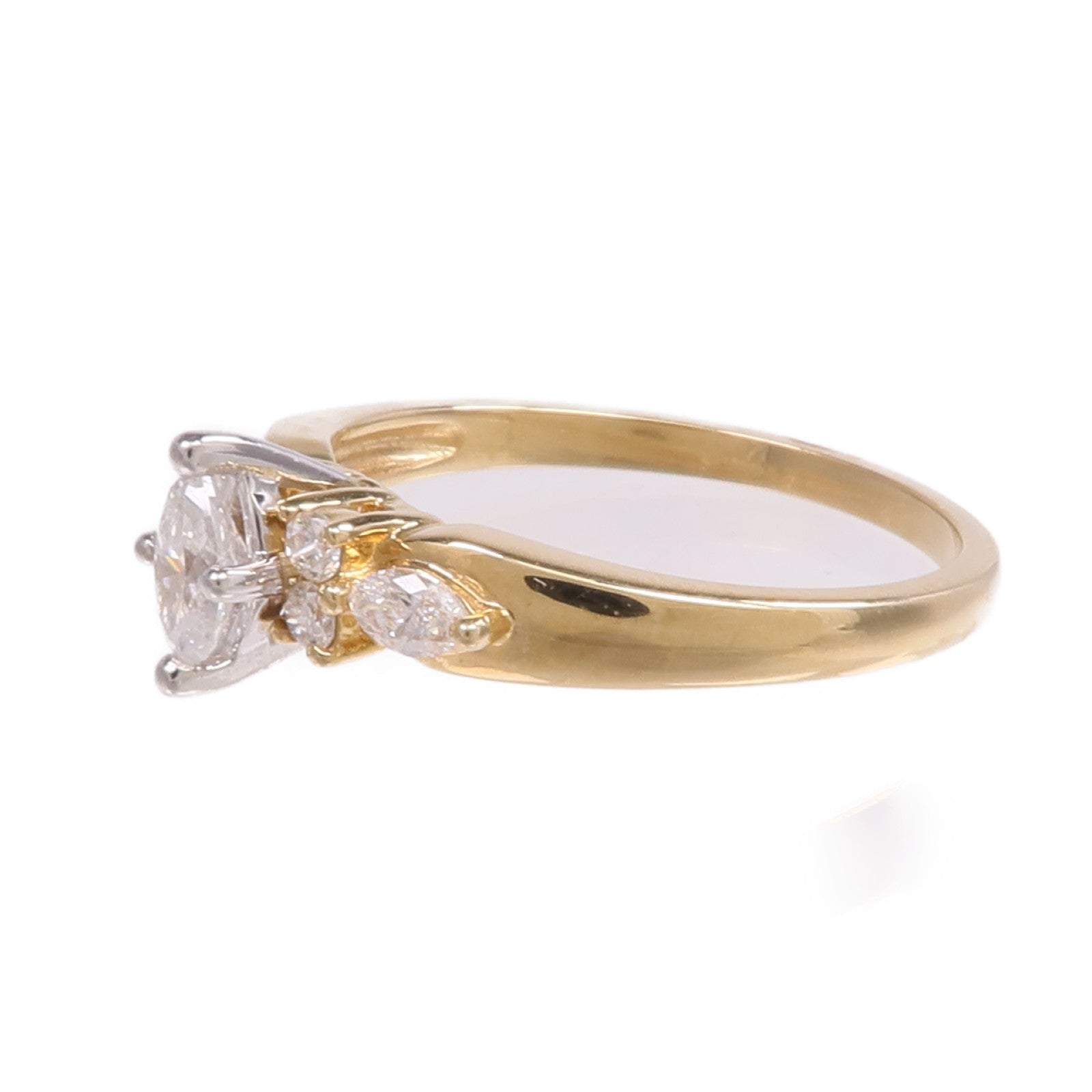 JEWELRY 14K黃金/白金Diamond Ring鑽石戒指US#6.75