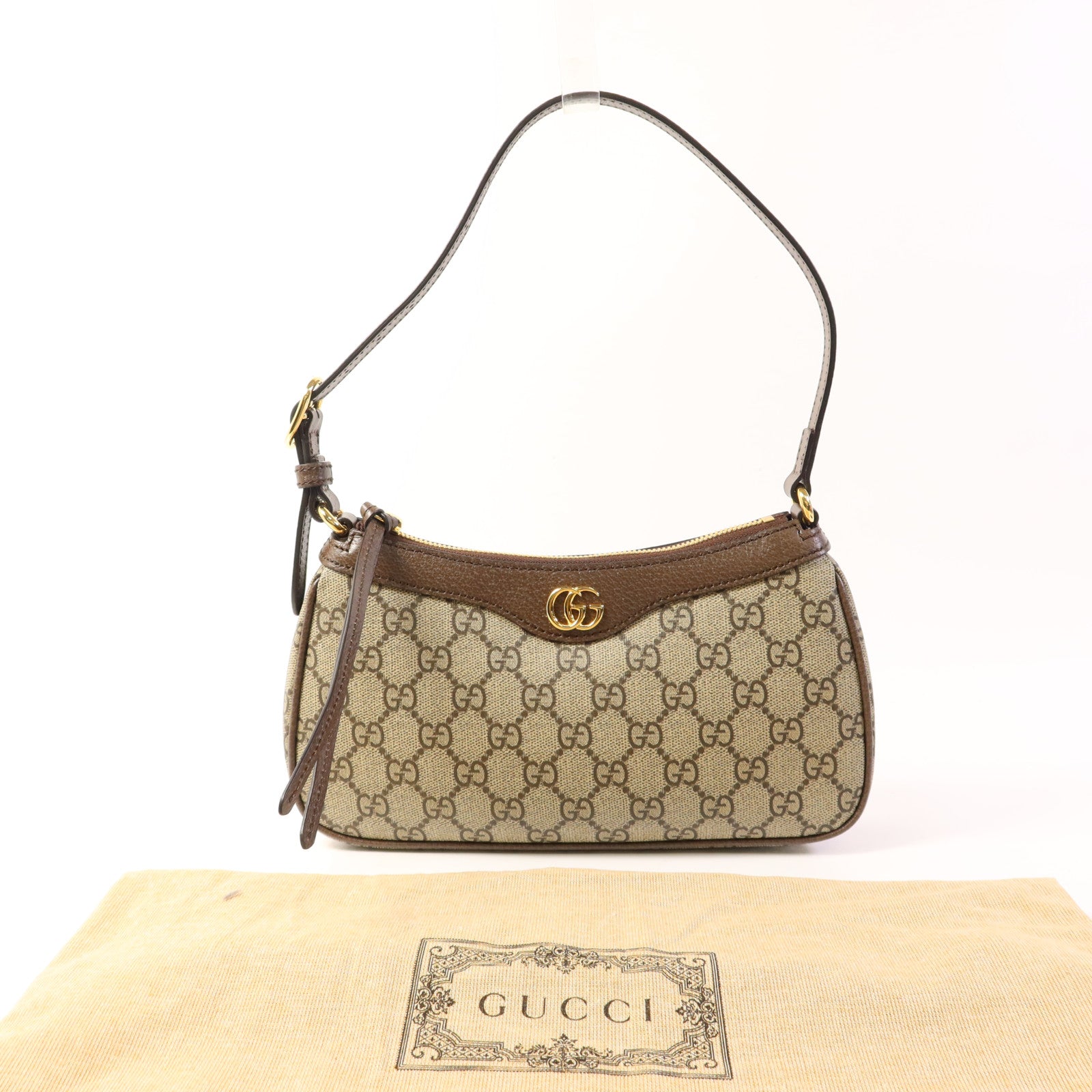 GUCCI 塗層帆布GG Supreme Ophidia Handbag金扣手挽袋