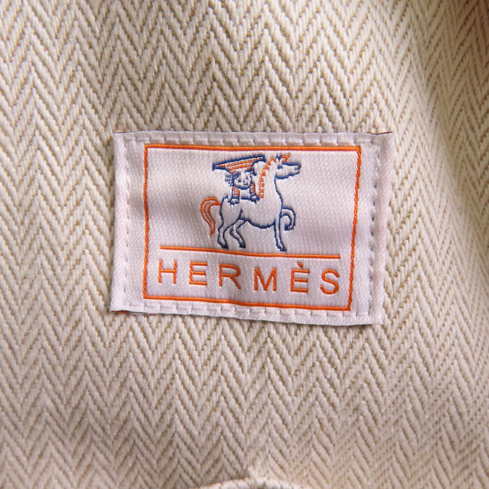 HERMES 帆布Bride A Brac Cabriole銀扣手挽袋