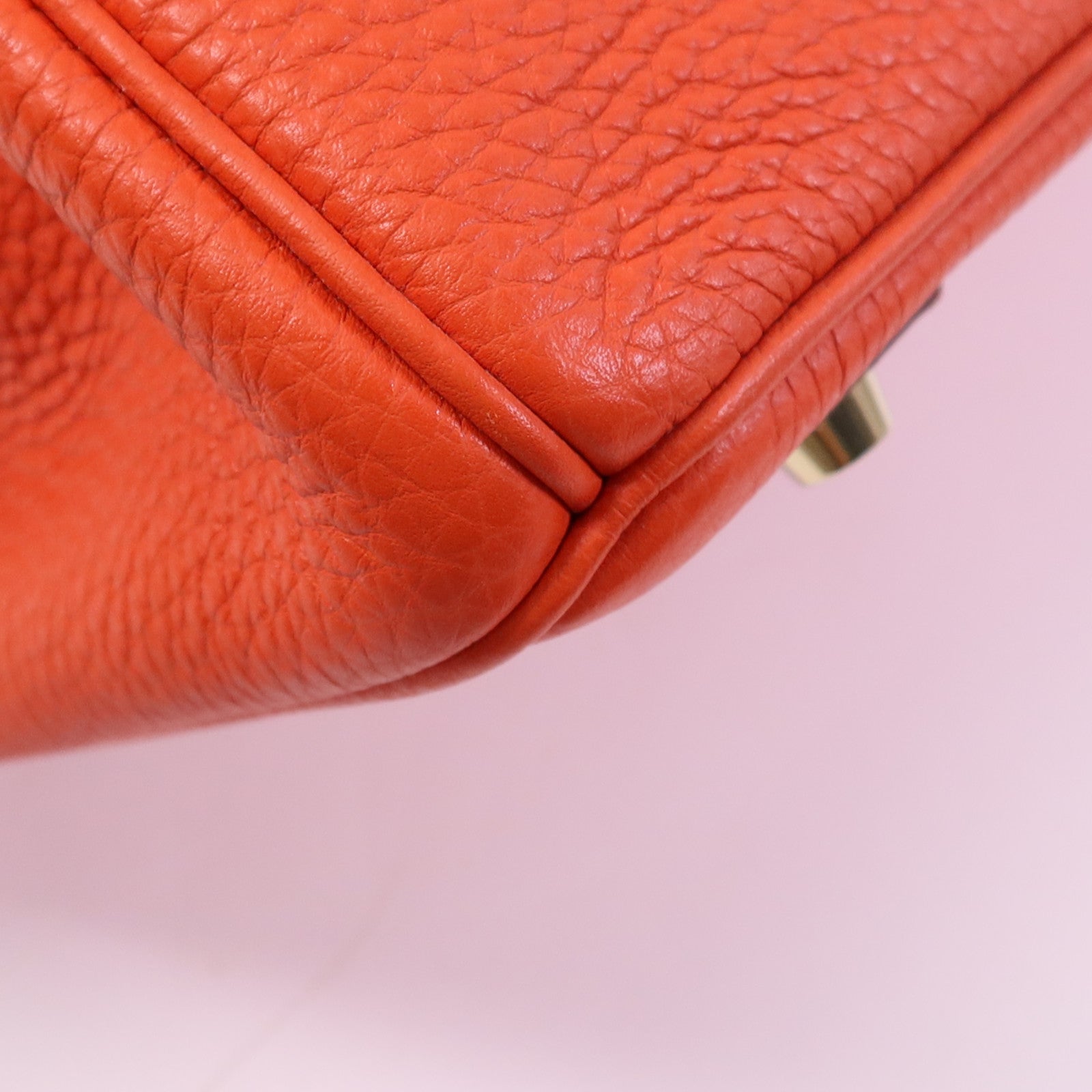 HERMES Togo皮革Birkin 35金扣手挽袋Rouge Tomate