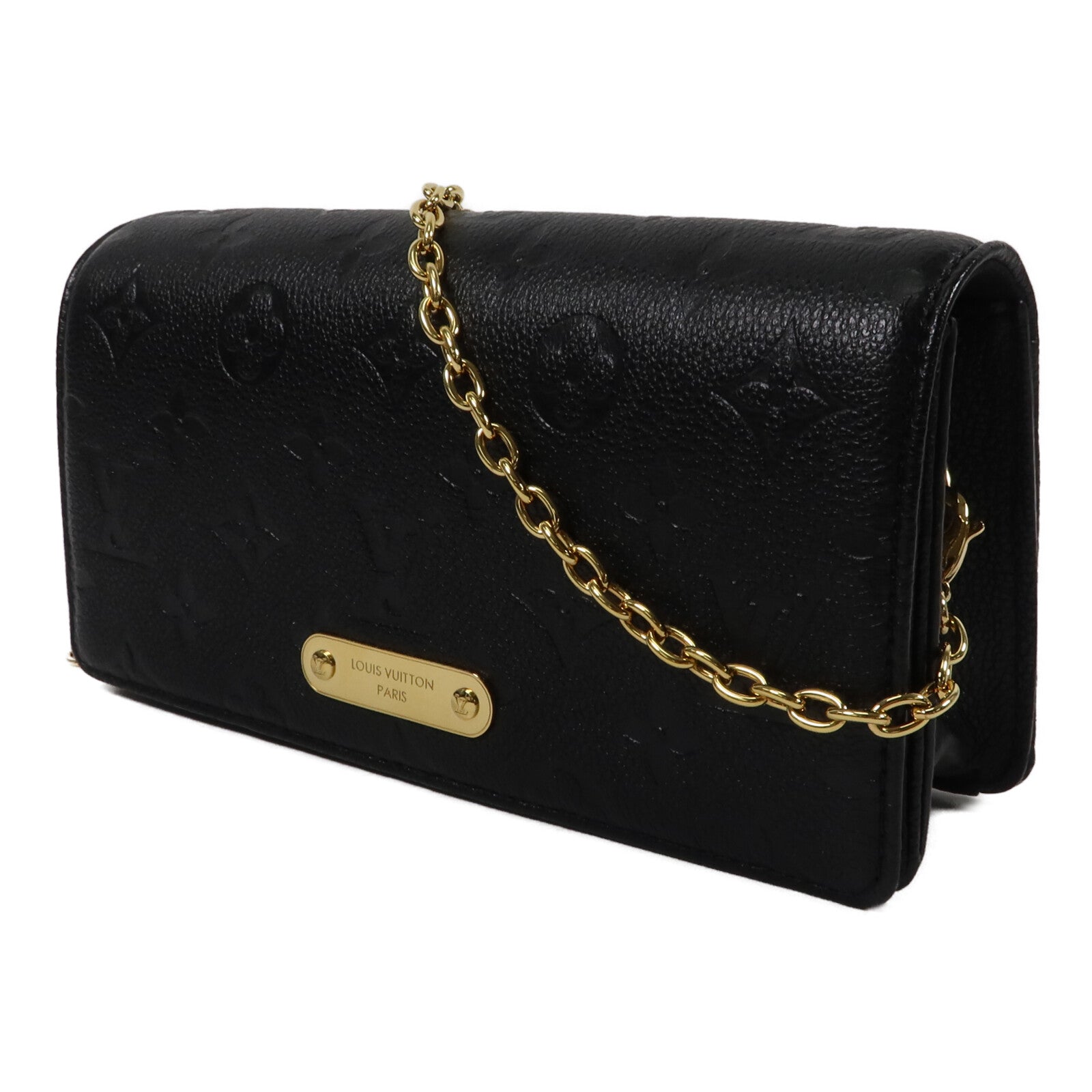 LOUIS VUITTON Monogram Empreinte Wallet On Chain Lily鏈帶肩背袋