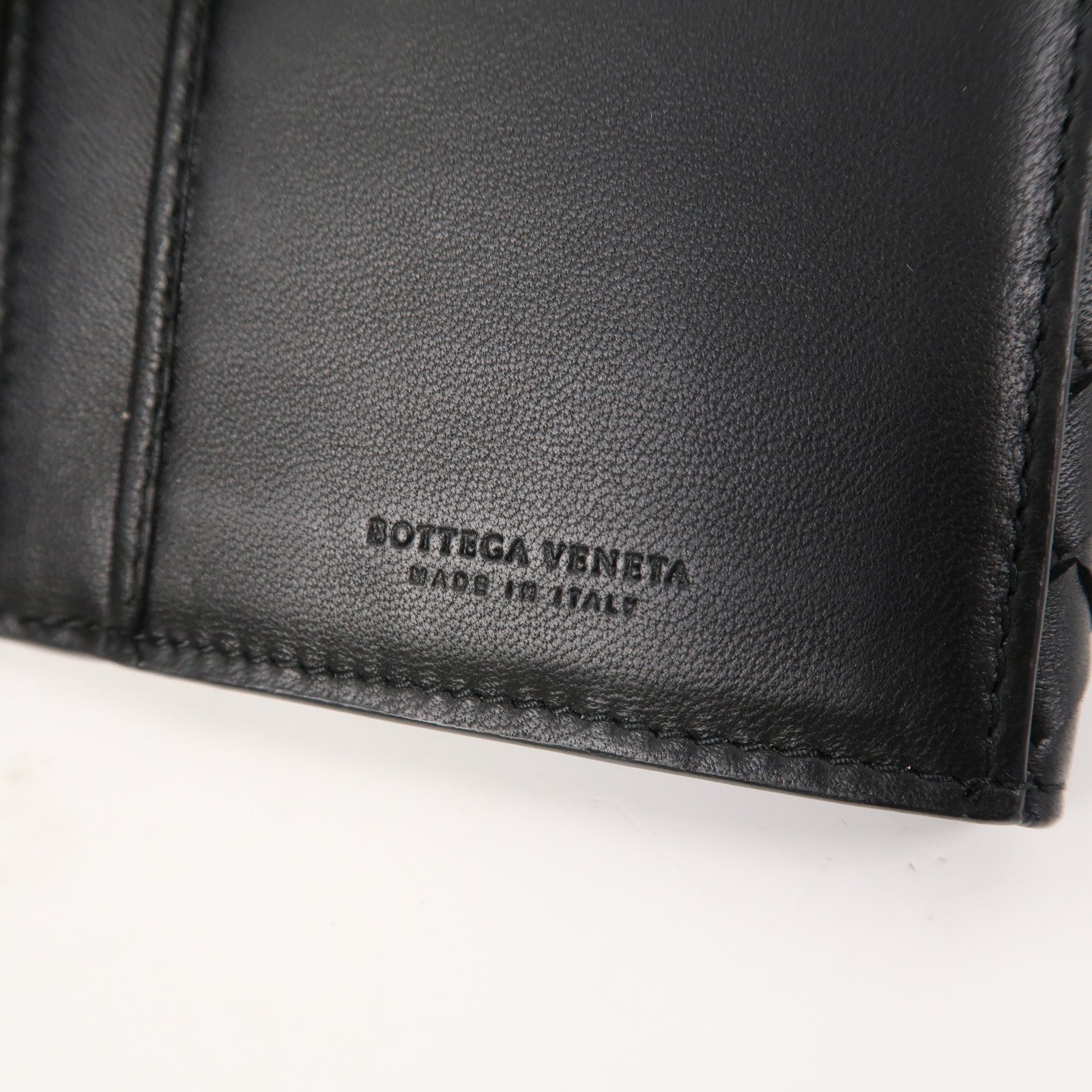 BOTTEGA VENETA 織紋羊皮皮革Long Wallet長錢包黑色