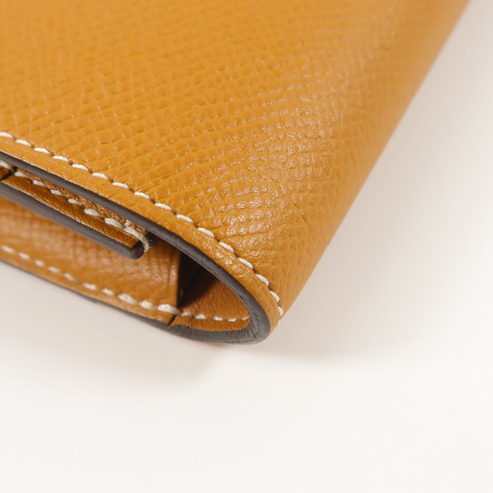 HERMES Epsom皮革Constance Compact Wallet錢包Gold