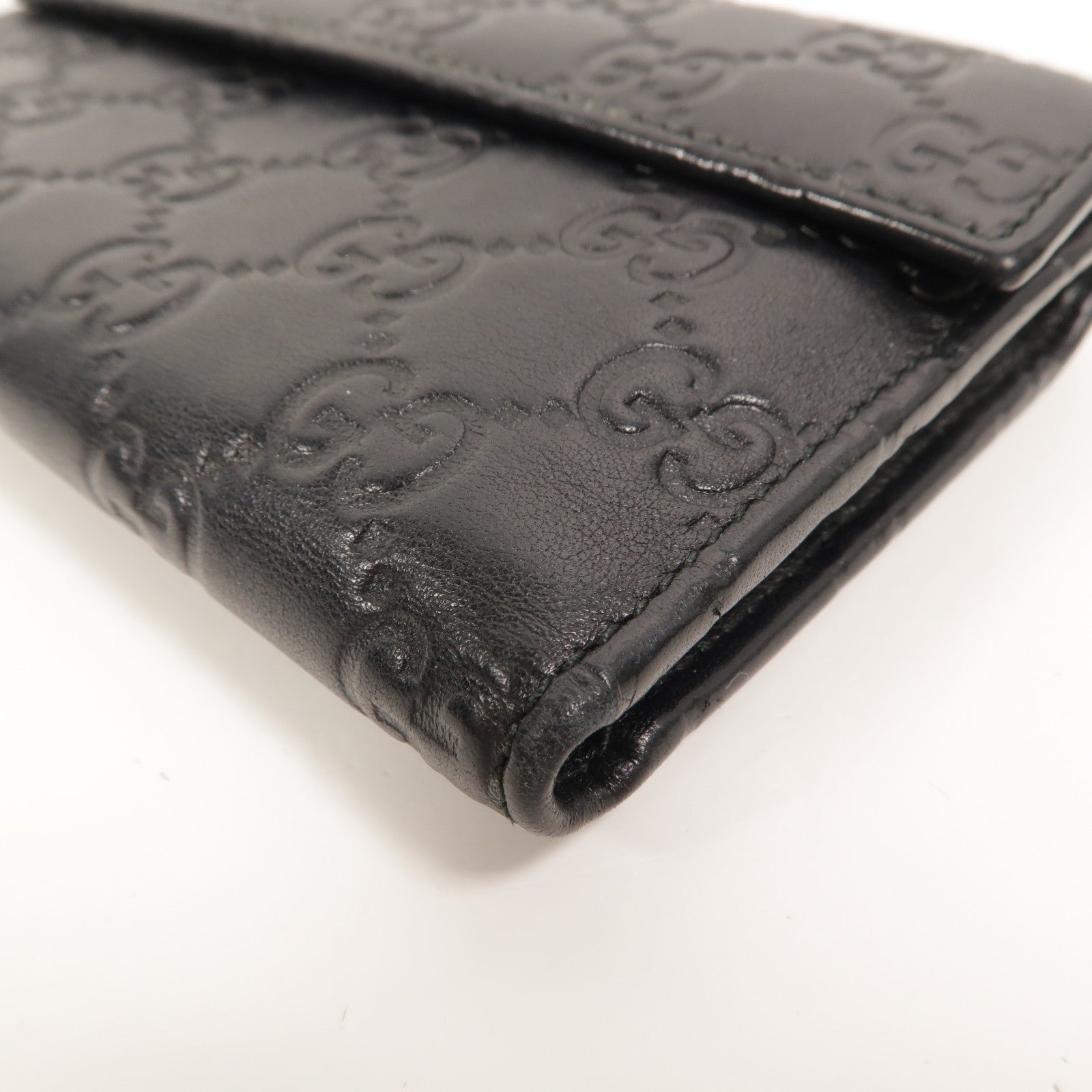 GUCCI 牛皮皮革Guccissima Flap Wallet錢包