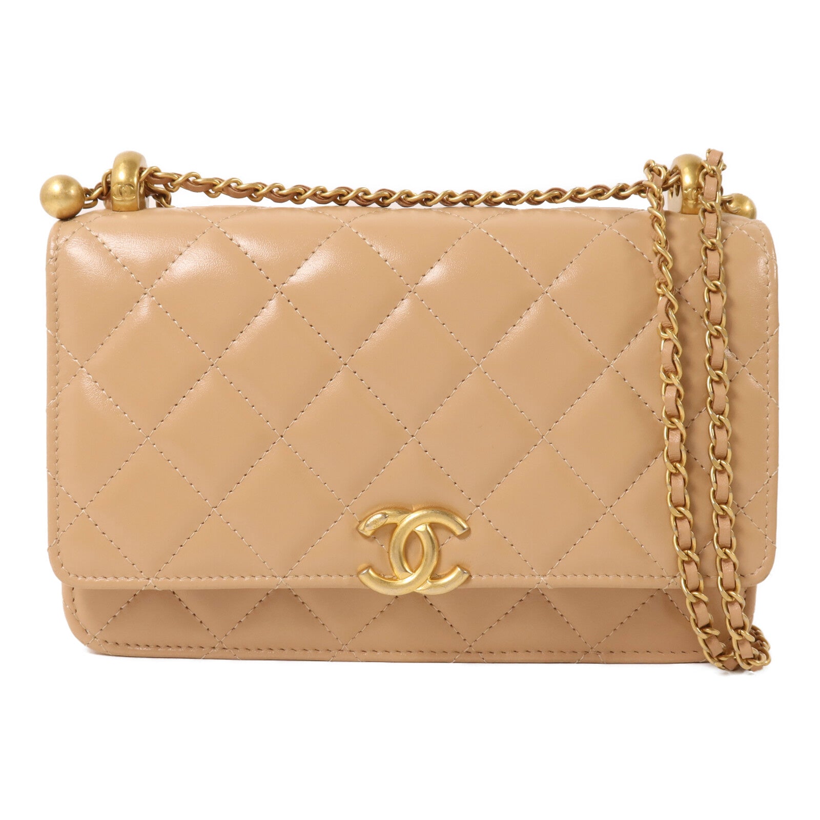 CHANEL 牛皮皮革WOC Wallet On Chain鏈帶肩背袋