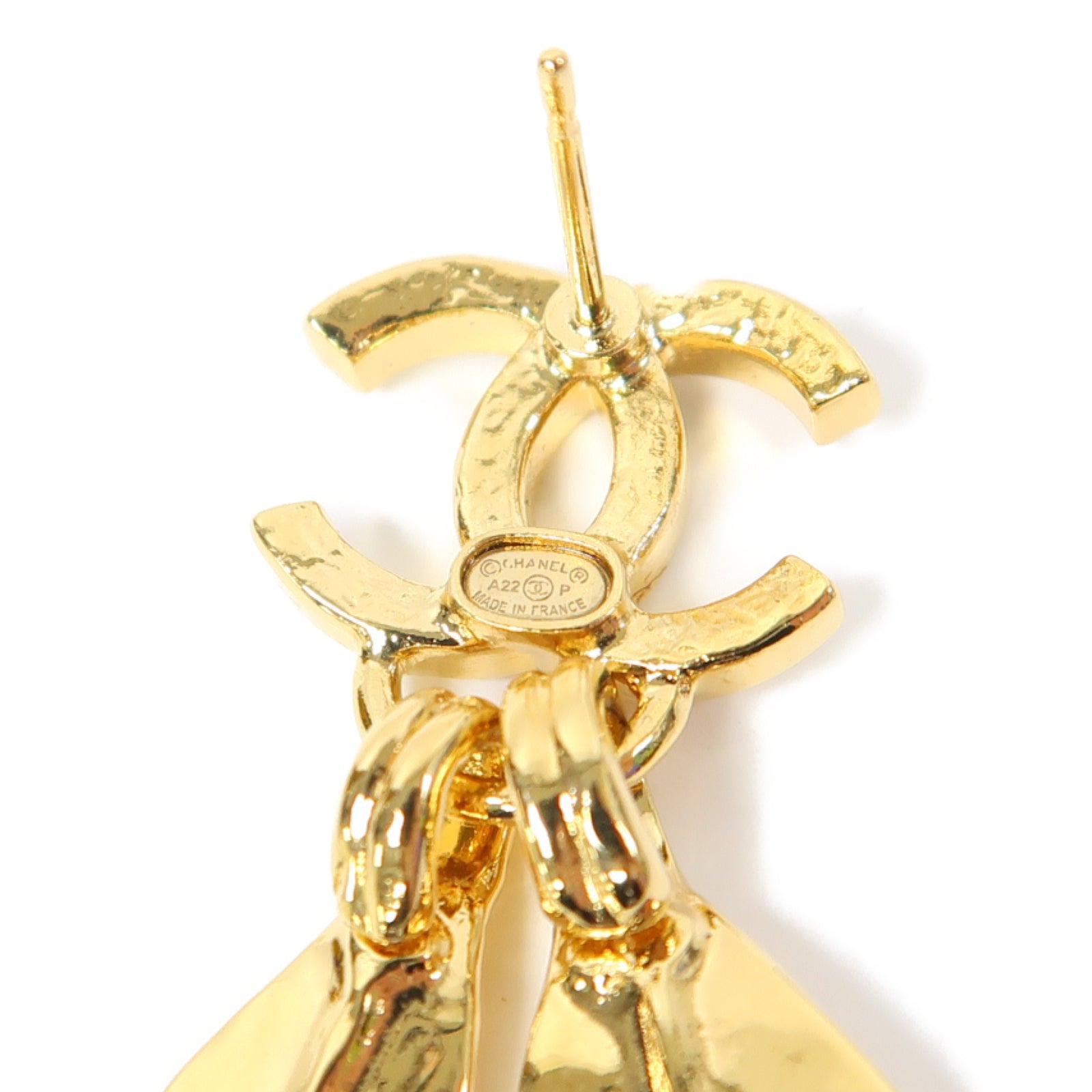 CHANEL 金屬Earrings耳環金色