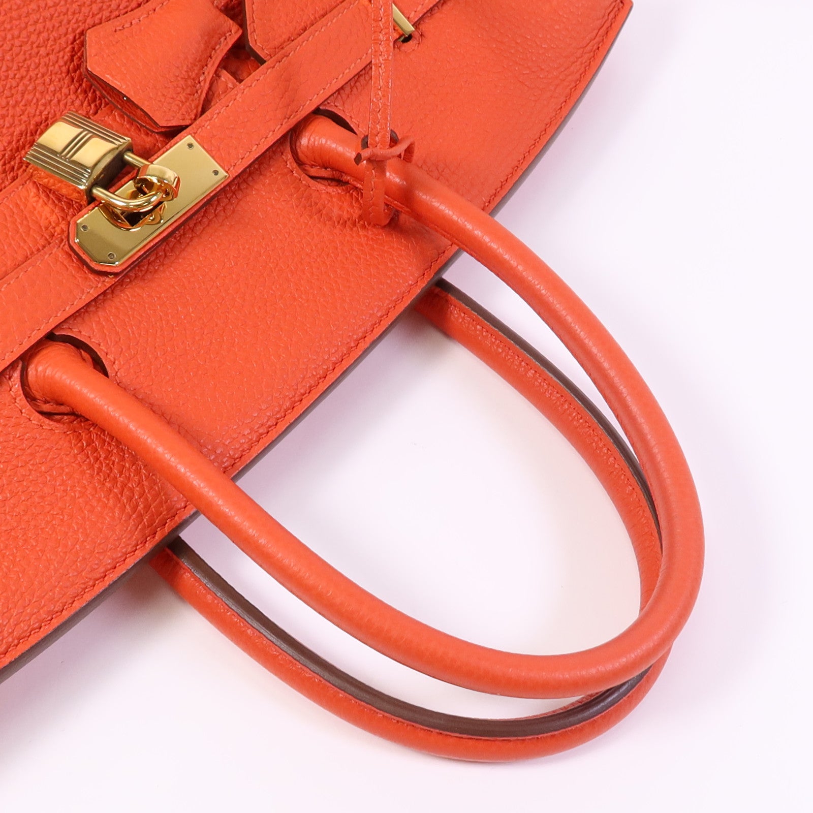 HERMES Togo皮革Birkin 35金扣手挽袋Rouge Tomate