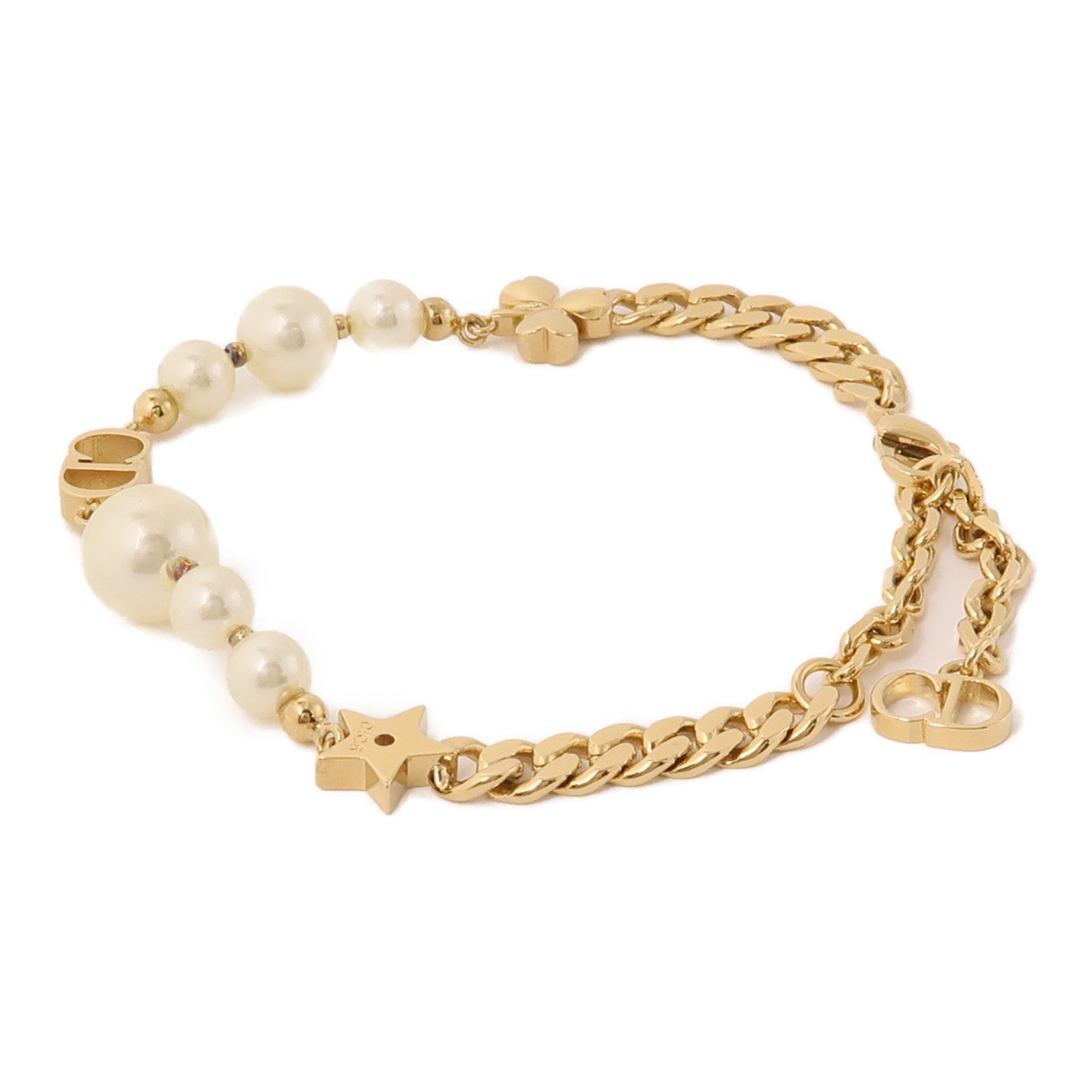 Dior 金屬Bracelet手鏈金色/白色