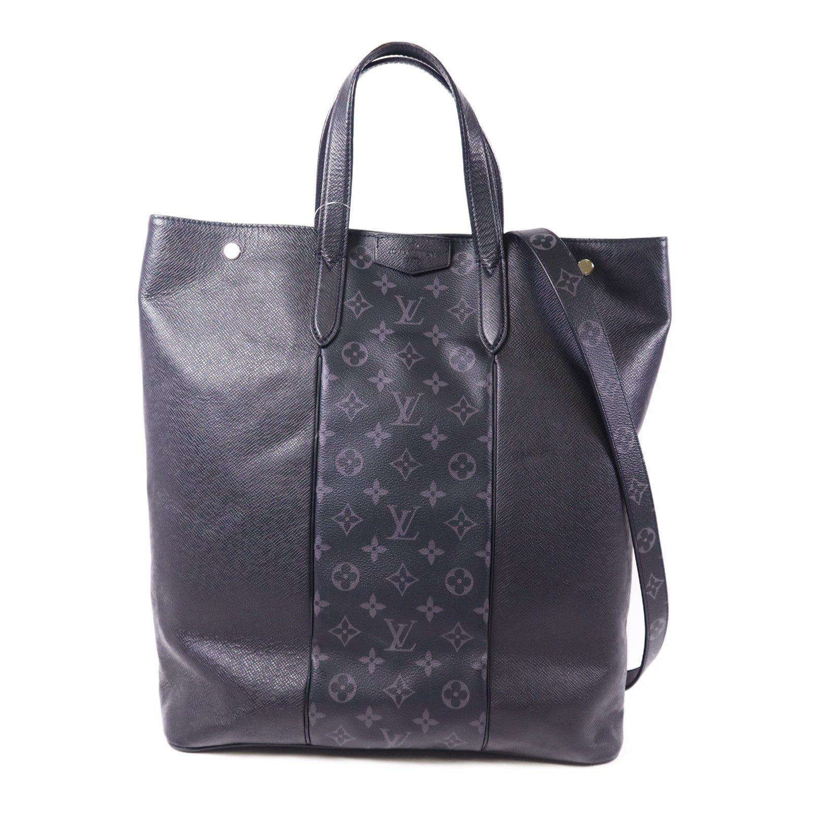 LOUIS VUITTON Taigarama Monogram Eclipse City Tote銀扣肩背袋
