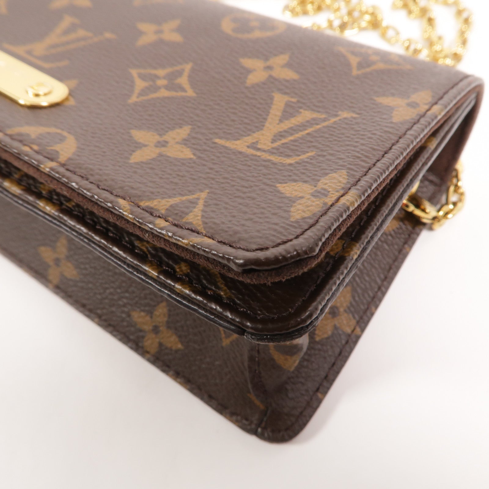 LOUIS VUITTON Monogram Wallet On Chain Lily鏈帶肩背袋
