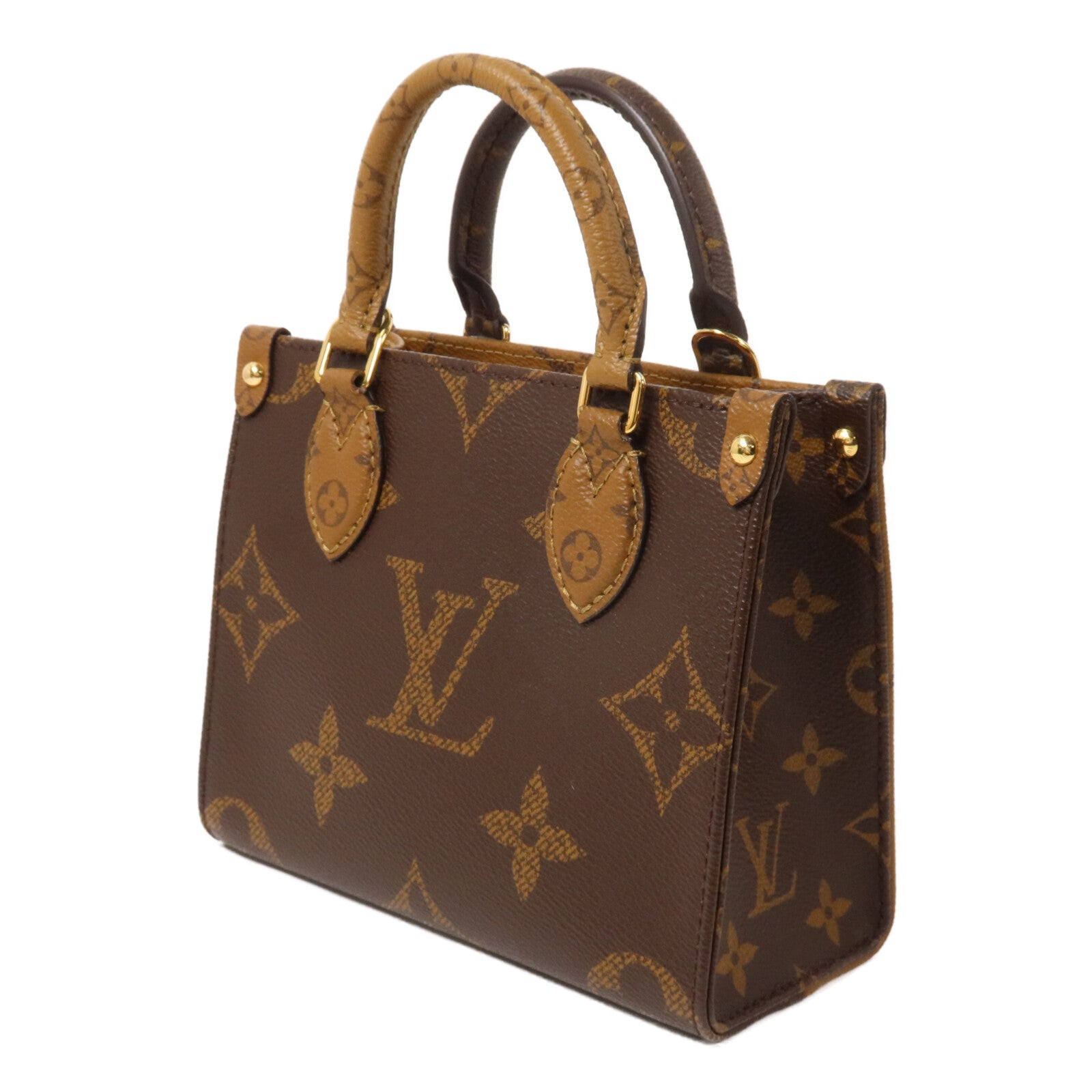 LOUIS VUITTON Monogram Reverse On The Go BB手挽肩背兩用袋