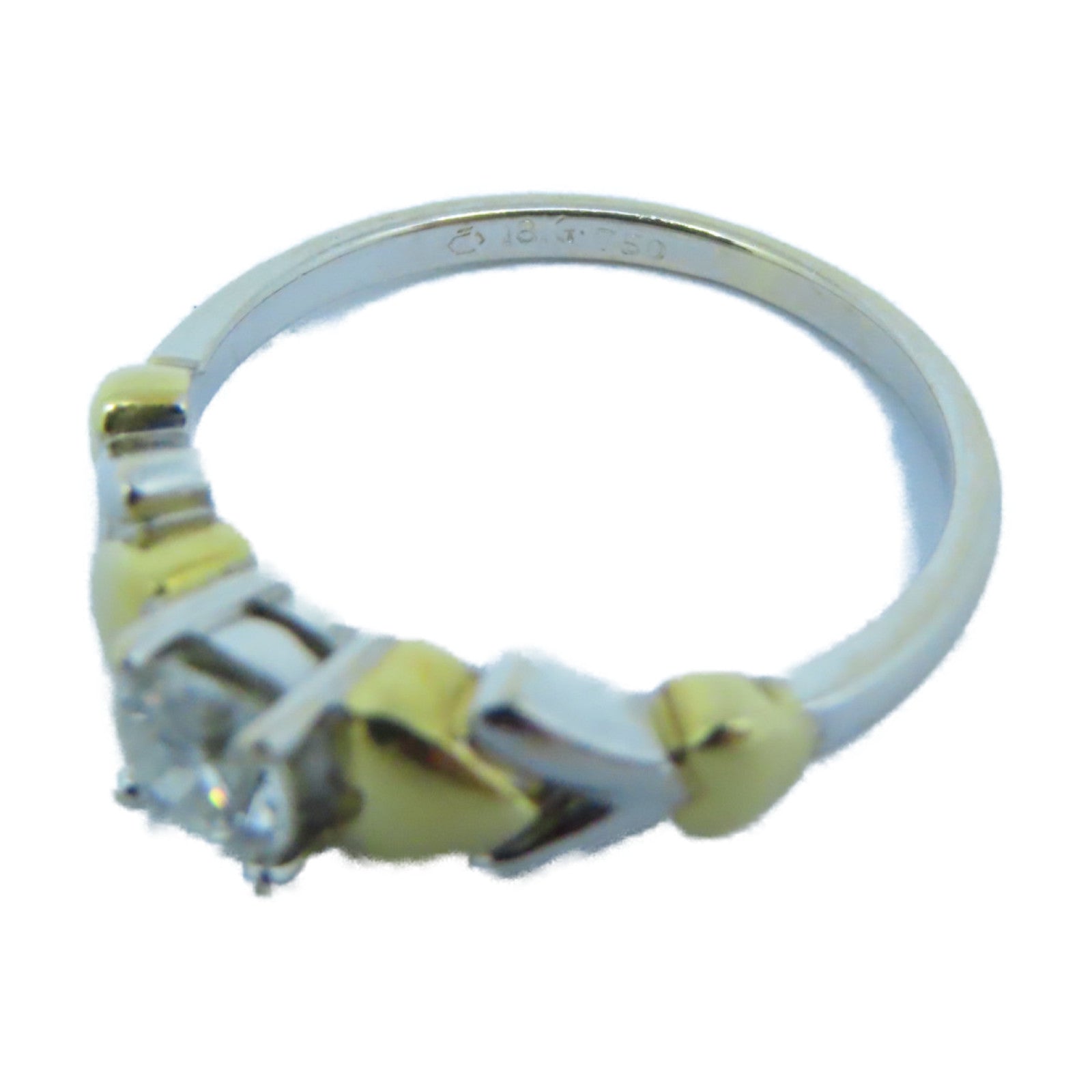 JEWELRY 18K黄金/白金Diamond Ring钻石戒指US#6.25