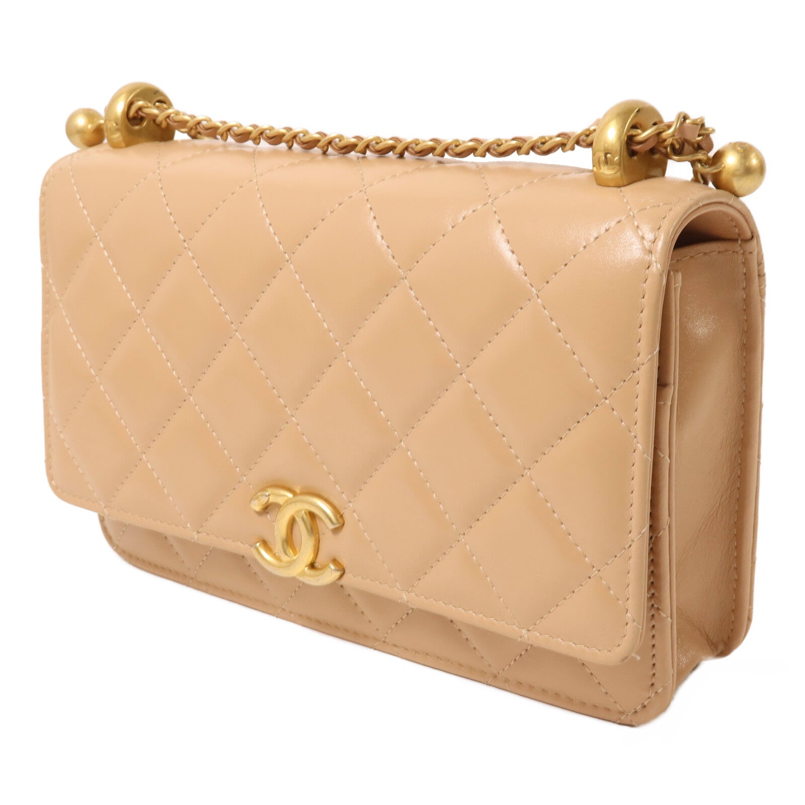 CHANEL 牛皮皮革WOC Wallet On Chain鏈帶肩背袋