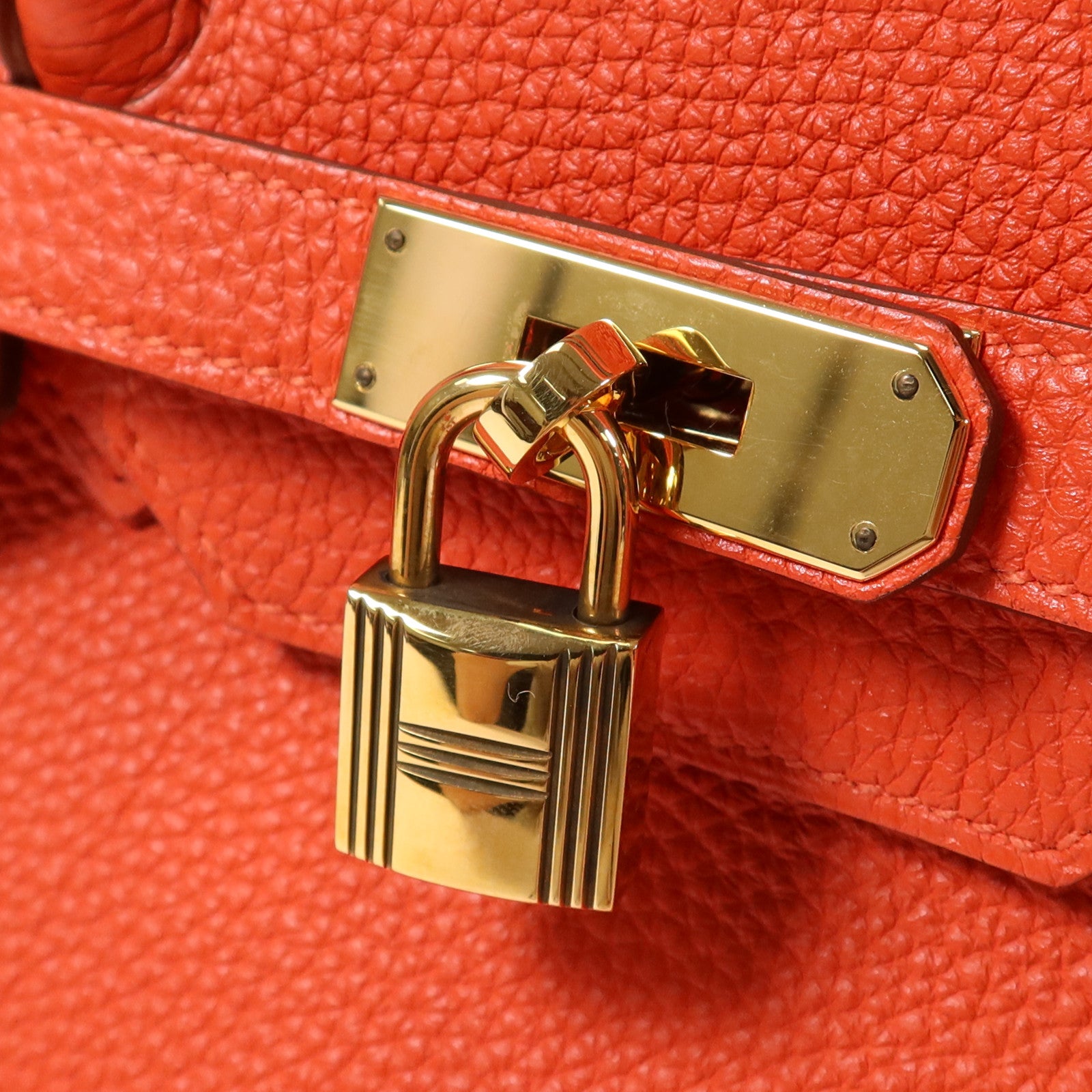 HERMES Togo皮革Birkin 35金扣手挽袋Rouge Tomate