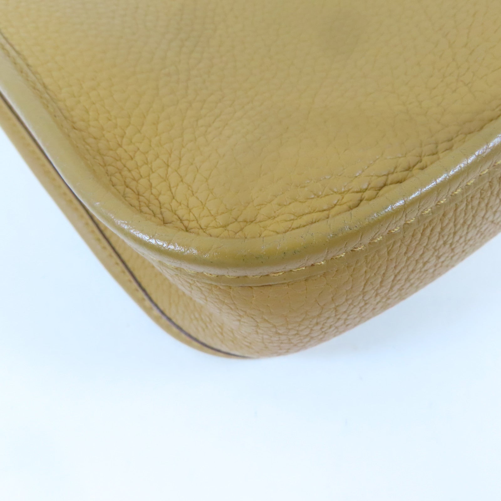 HERMES Clemence皮革Evelyne TPM銀扣肩背袋Biscuit/啡色