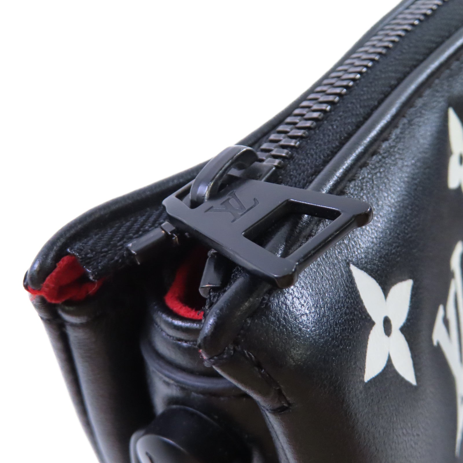 LOUIS VUITTON 羊皮皮革Monogram Pattern Coussin PM 2Way Shoulder Bag手挽肩背兩用袋黑色/白色