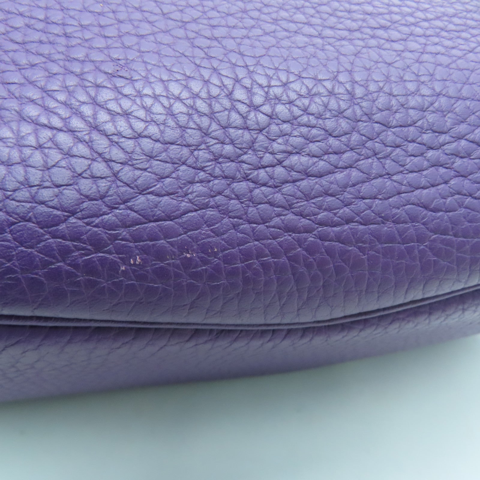 HERMES 【激減優惠】Clemence皮革So Kelly 26 One Shoulder銀扣肩背袋紫色