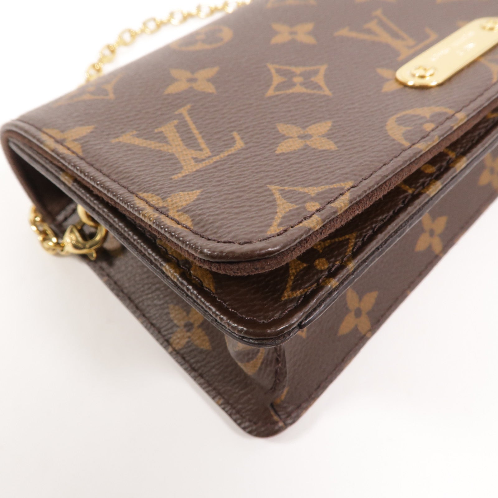LOUIS VUITTON Monogram Wallet On Chain Lily鏈帶肩背袋