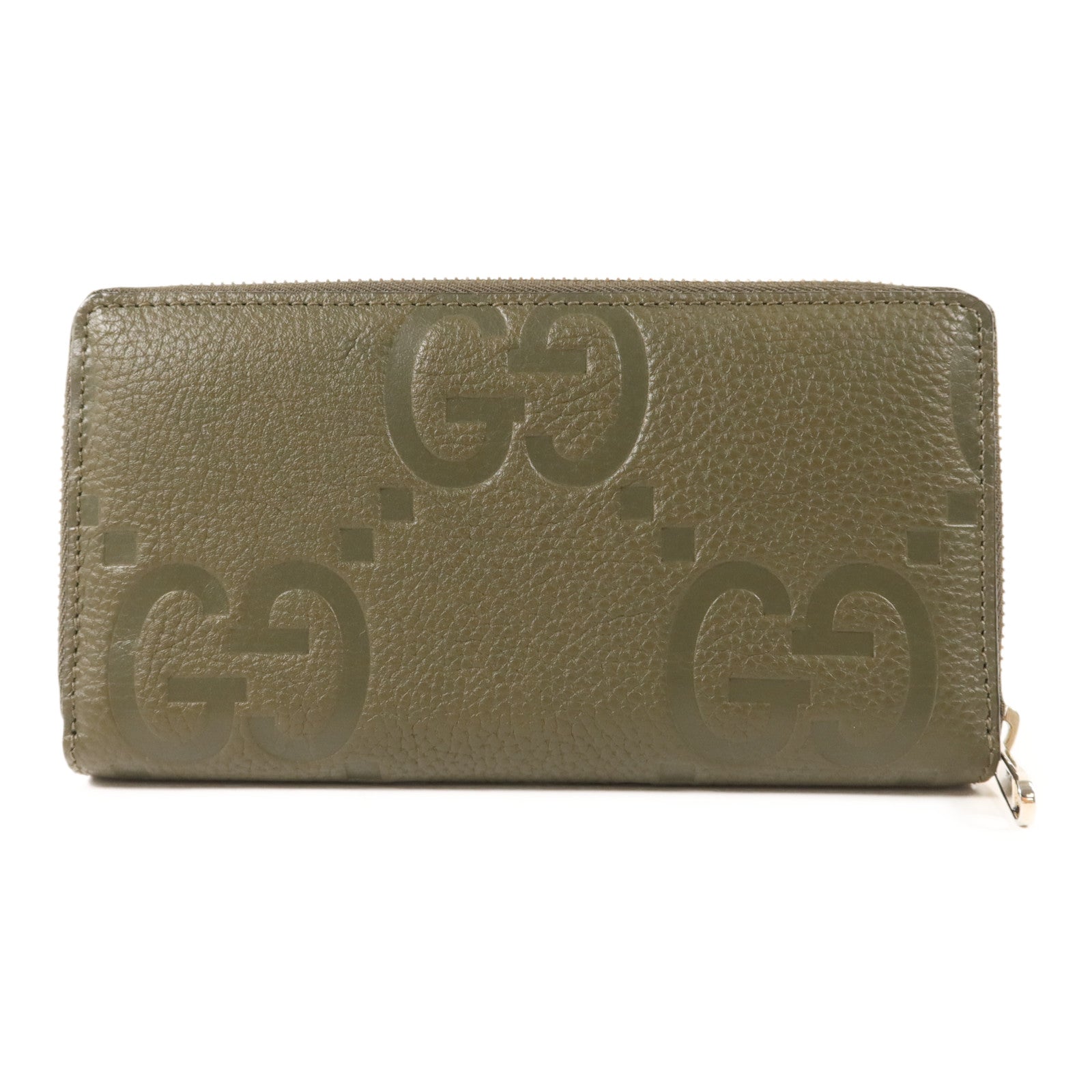 GUCCI 牛皮皮革Long Round Wallet銀扣長錢包