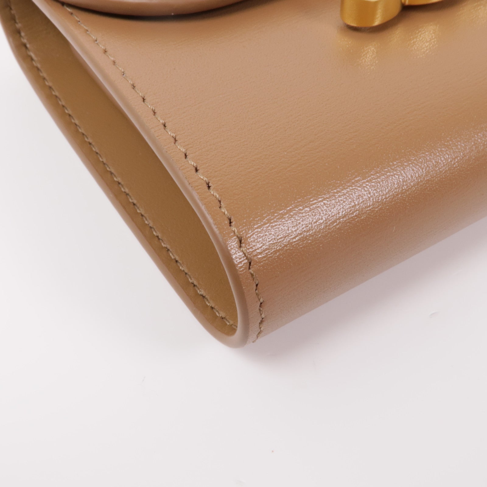 CELINE 牛皮皮革Small Flap Triomple Wallet金扣錢包