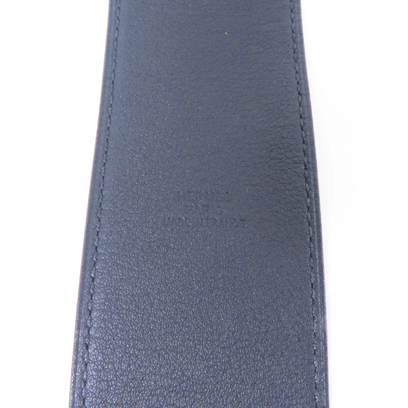 HERMES 牛皮皮革Bracelet金扣手鐲89 Noir/黑色