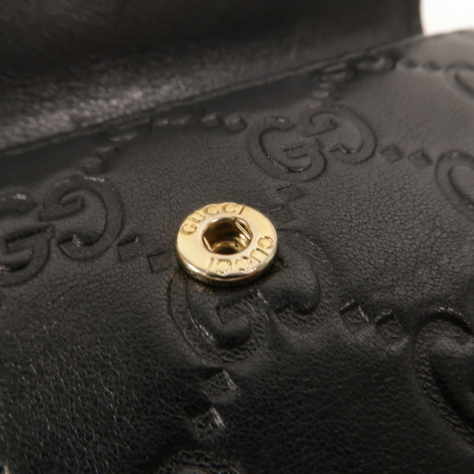 GUCCI 牛皮皮革Guccissima Flap Wallet錢包