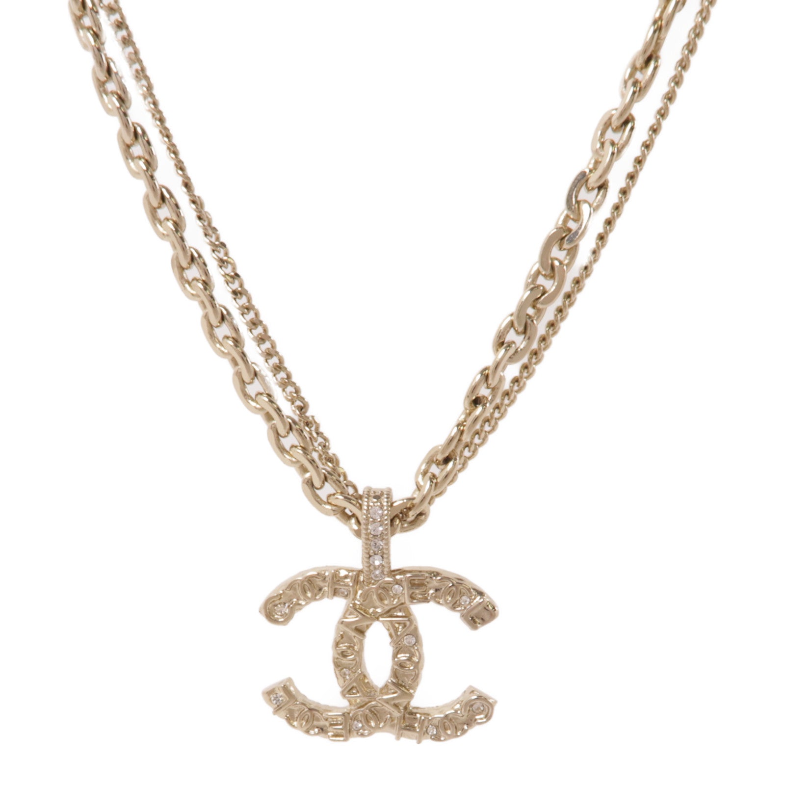 CHANEL 金屬Necklace項鍊金色