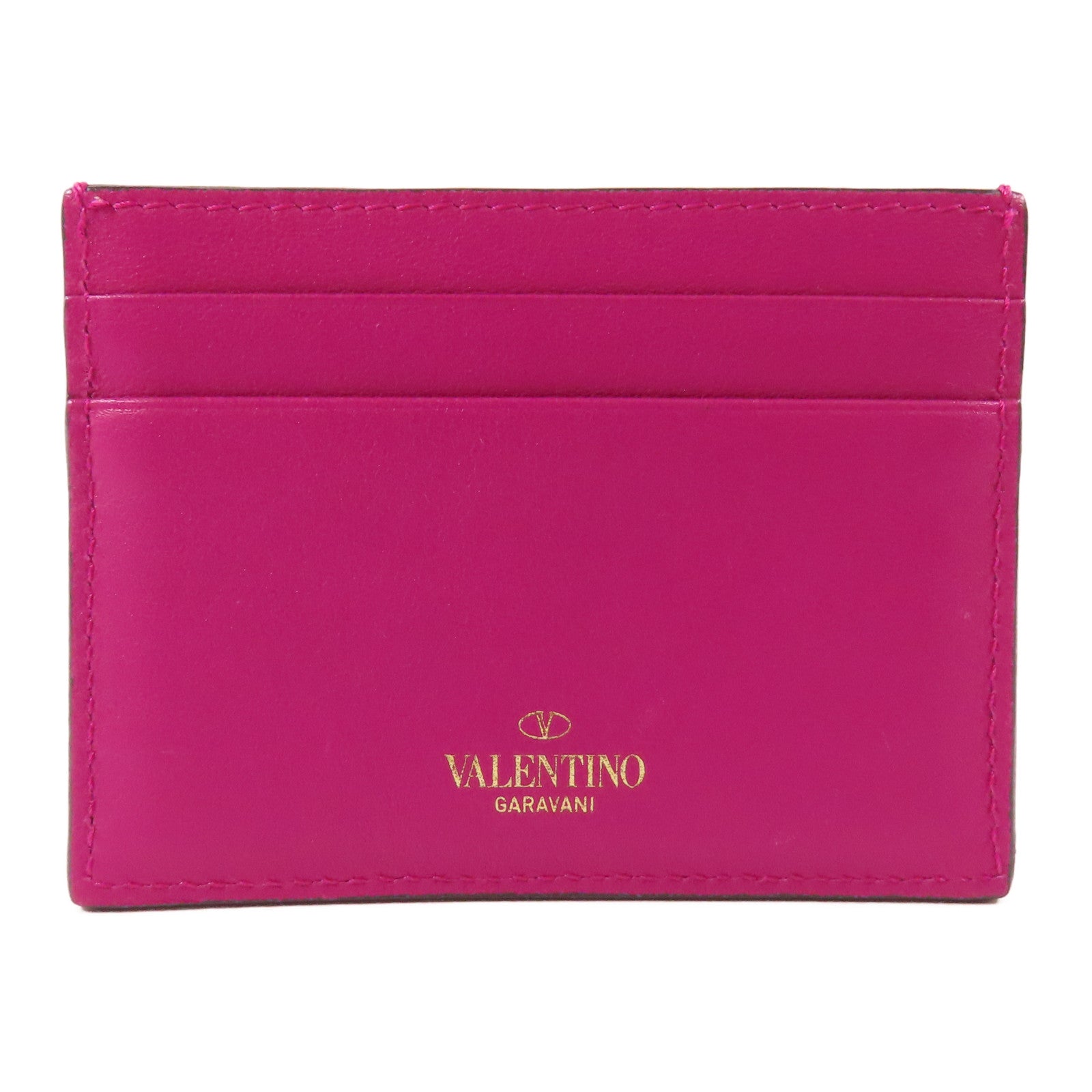 Valentino 牛皮皮革Card Case卡片套粉紅色
