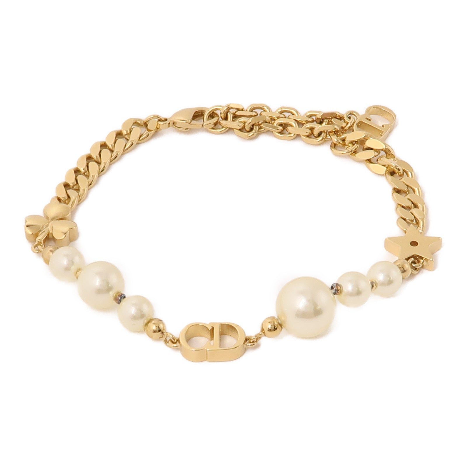 Dior 金屬Bracelet手鏈金色/白色