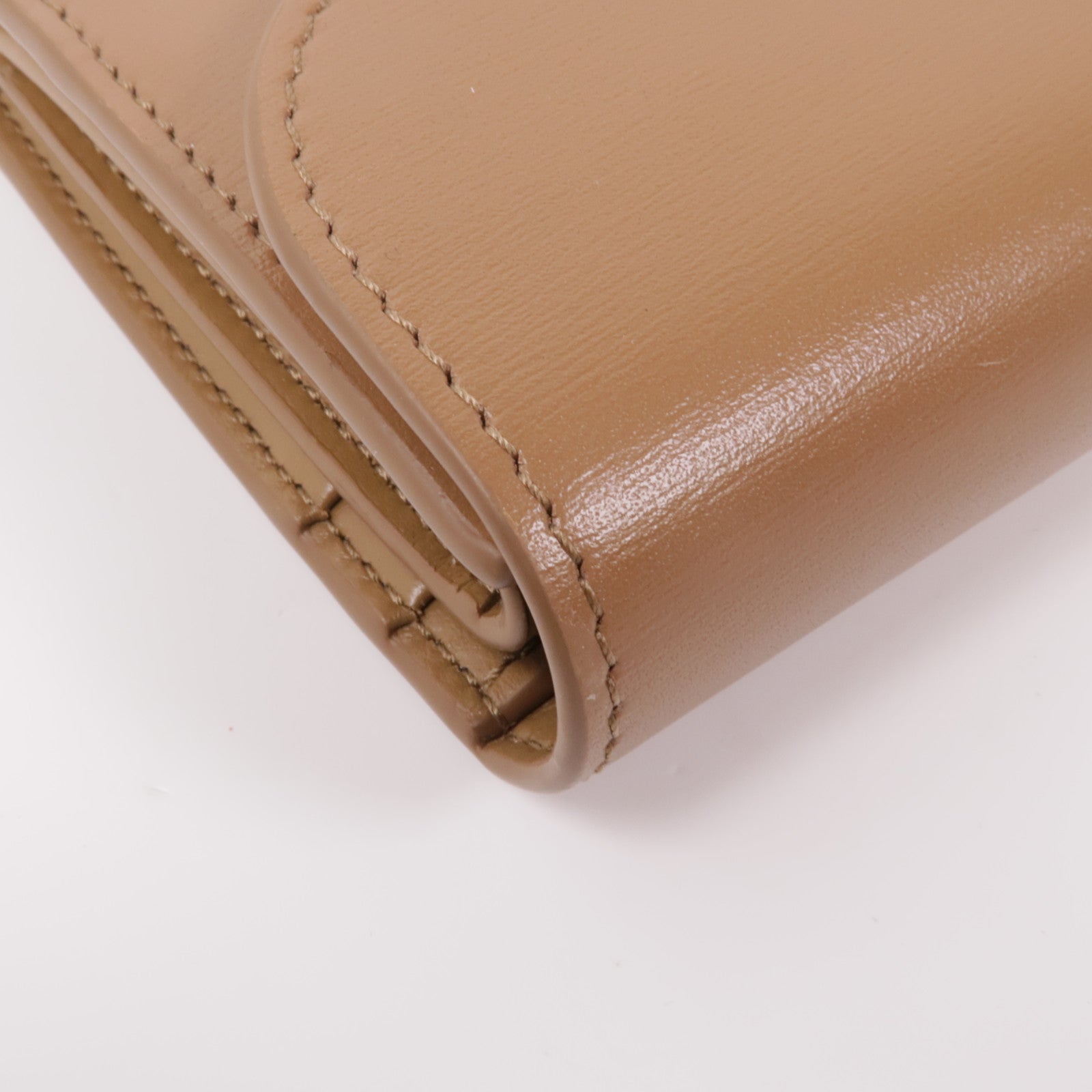 CELINE 牛皮皮革Small Flap Triomple Wallet金扣錢包