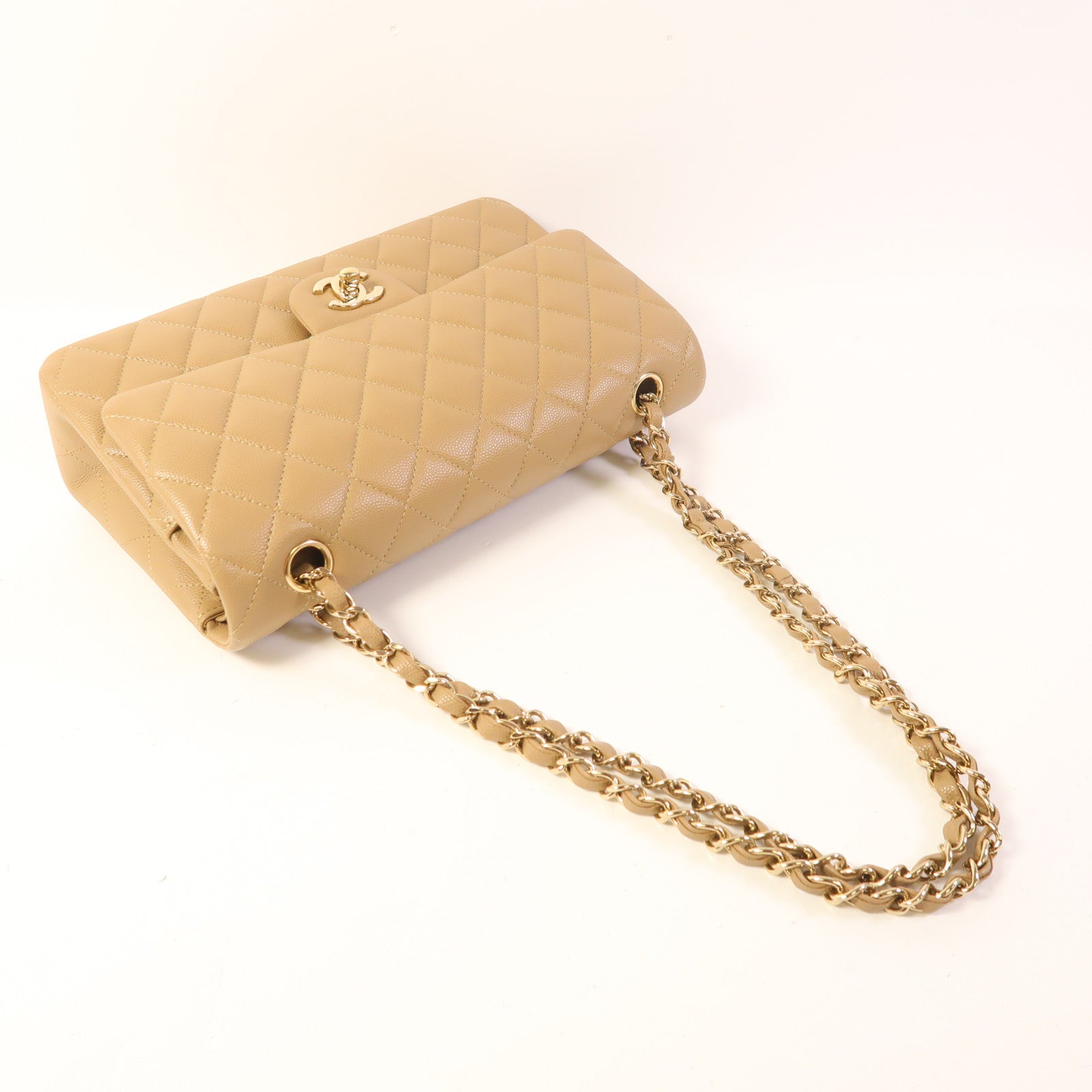 CHANEL 【激減優惠】牛皮皮革Classic 25金扣鏈帶肩背袋