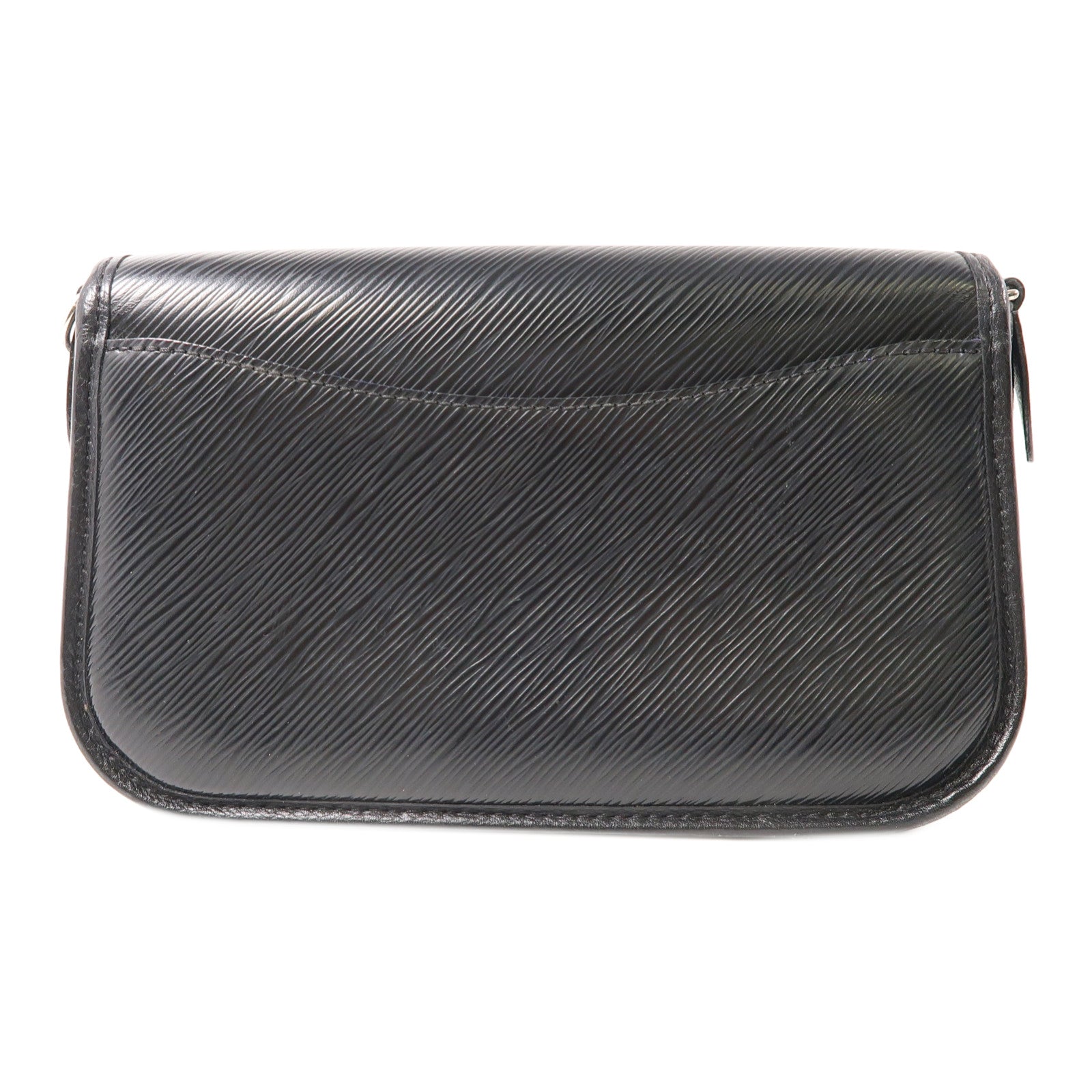 LOUIS VUITTON Epi Buci銀扣肩背袋黑色